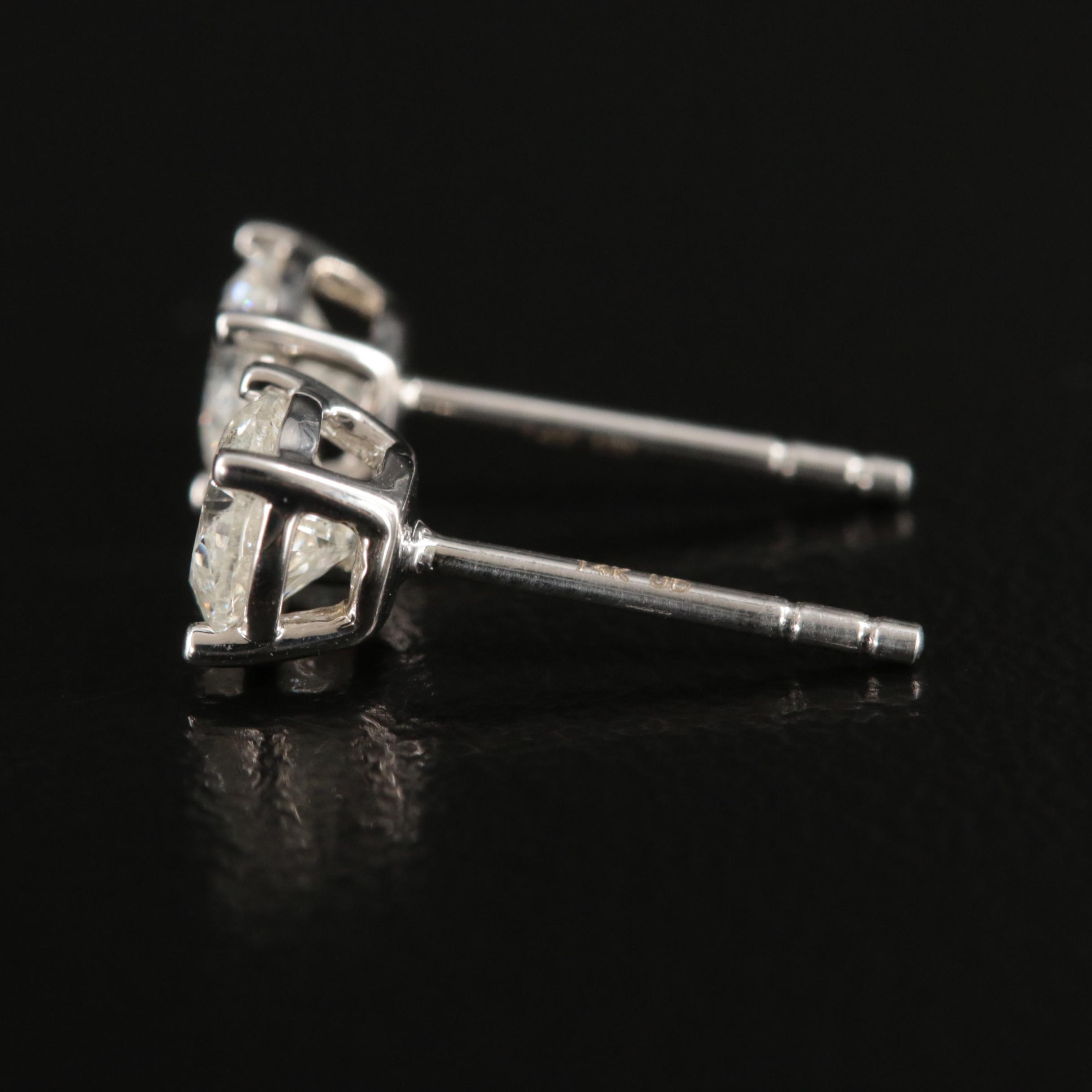 14K 0.91 CTW Diamond Stud Earrings