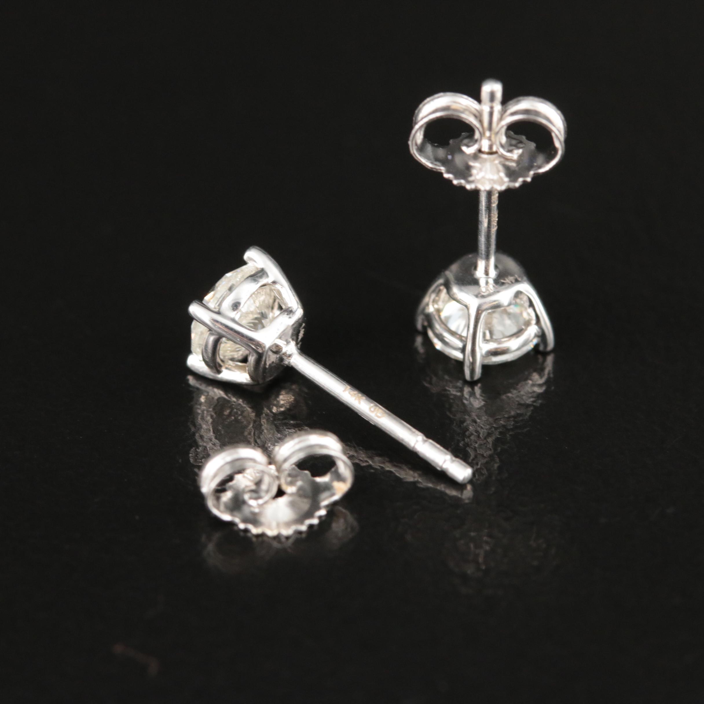 14K 0.91 CTW Diamond Stud Earrings
