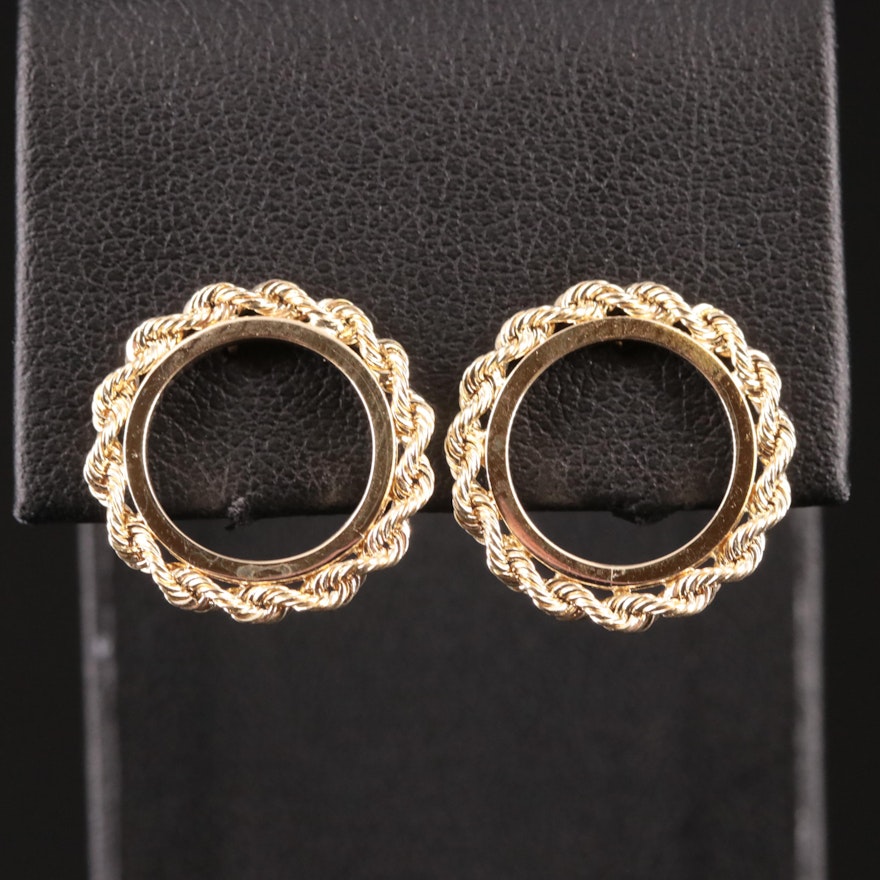 10K Wreath Style Drop Earrings