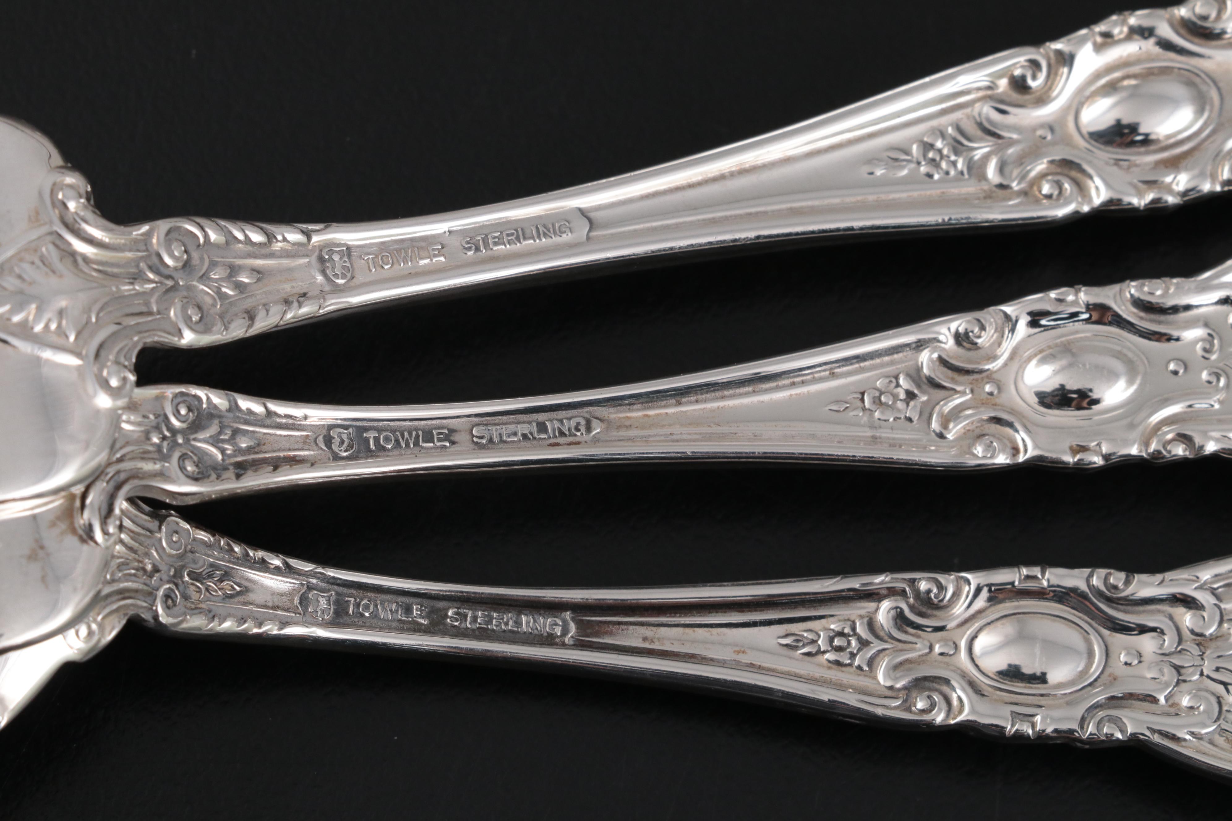 Towle "King Richard" Sterling Silver Flatware, Early 20th Century