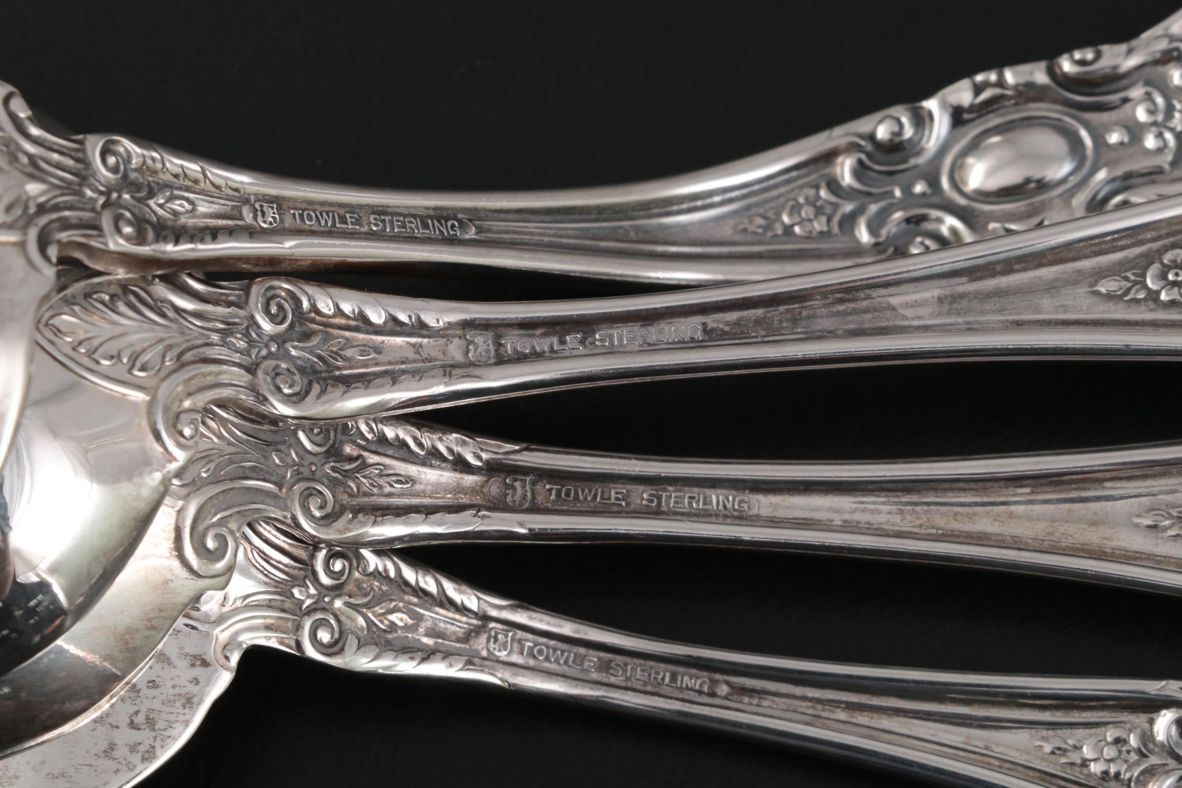 Towle "King Richard" Sterling Silver Flatware, Early 20th Century