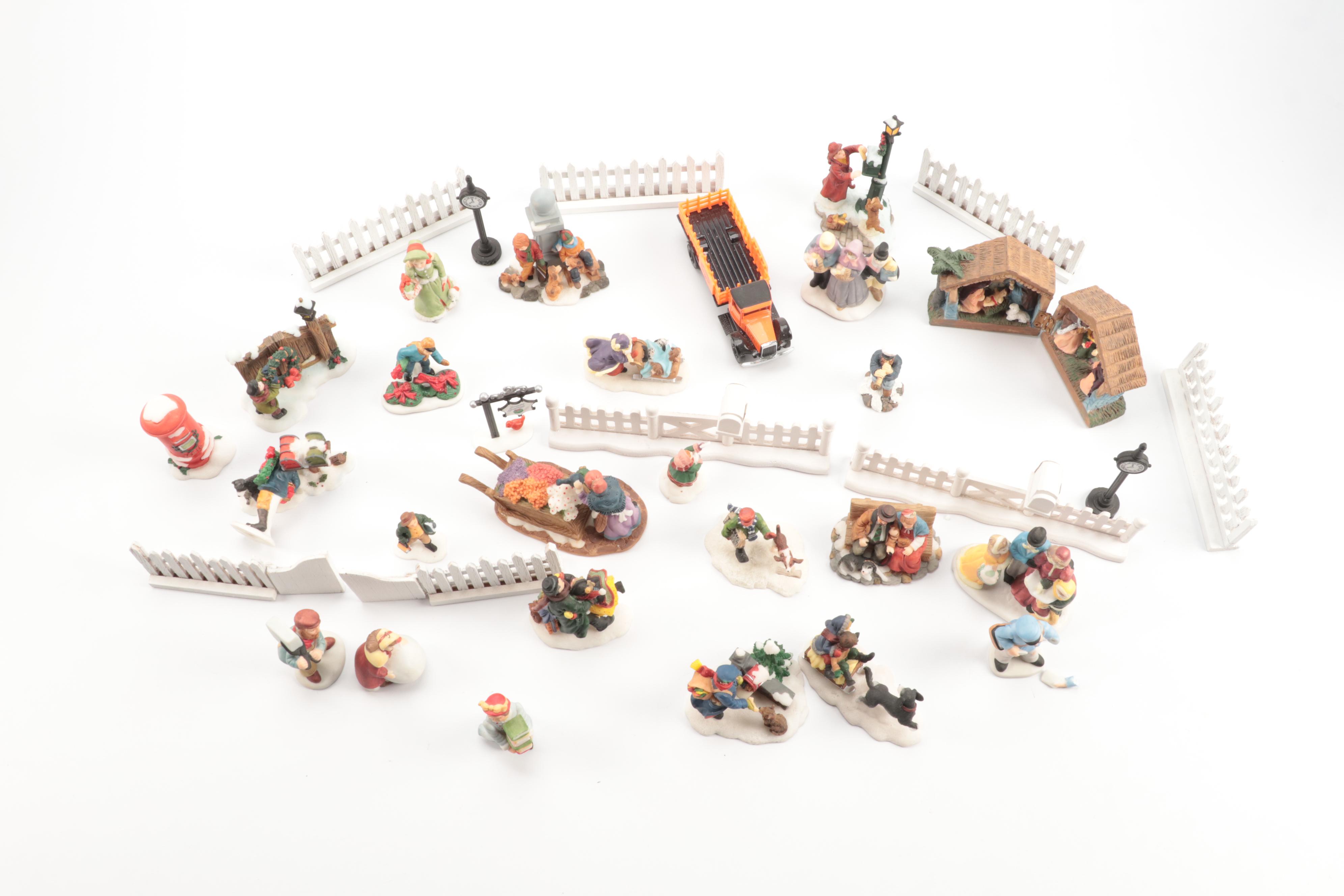 Santa's Workbench Collection with Other Houses and Village Accessories