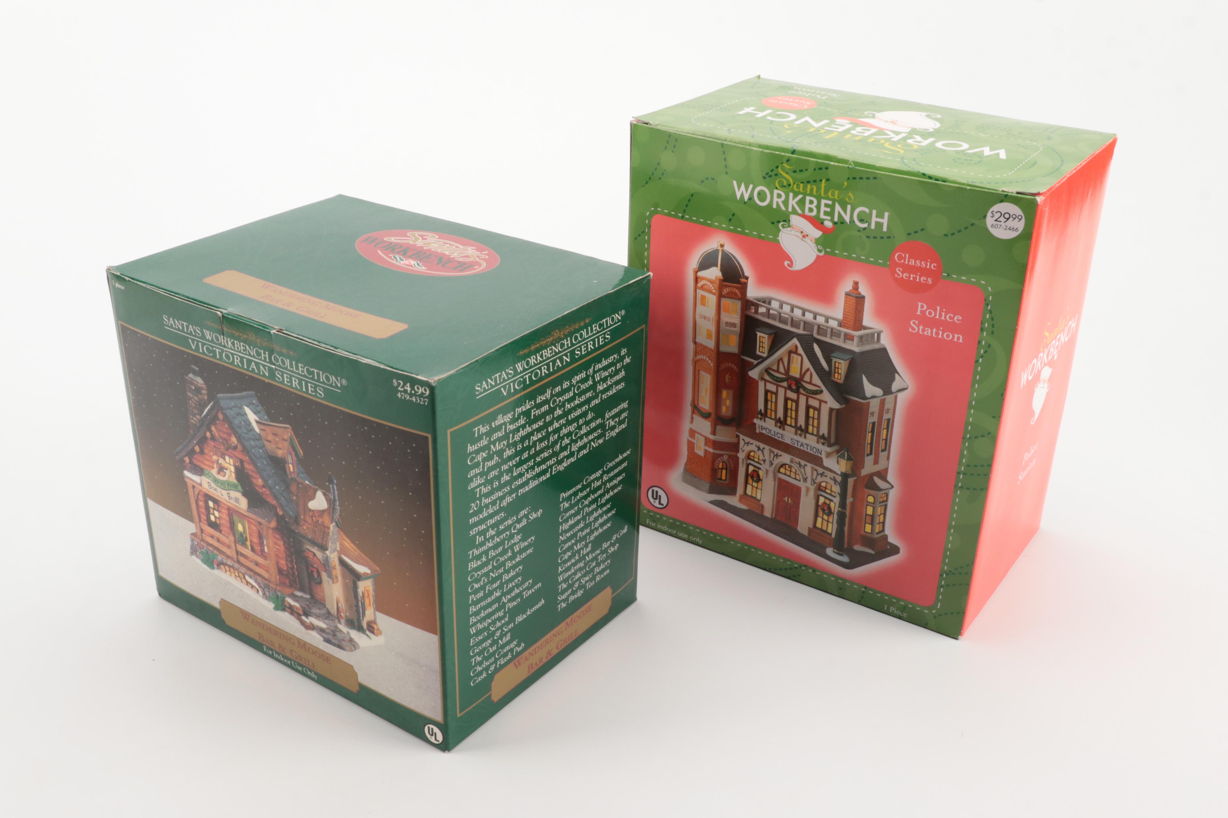 Santa's Workbench Collection with Other Houses and Village Accessories