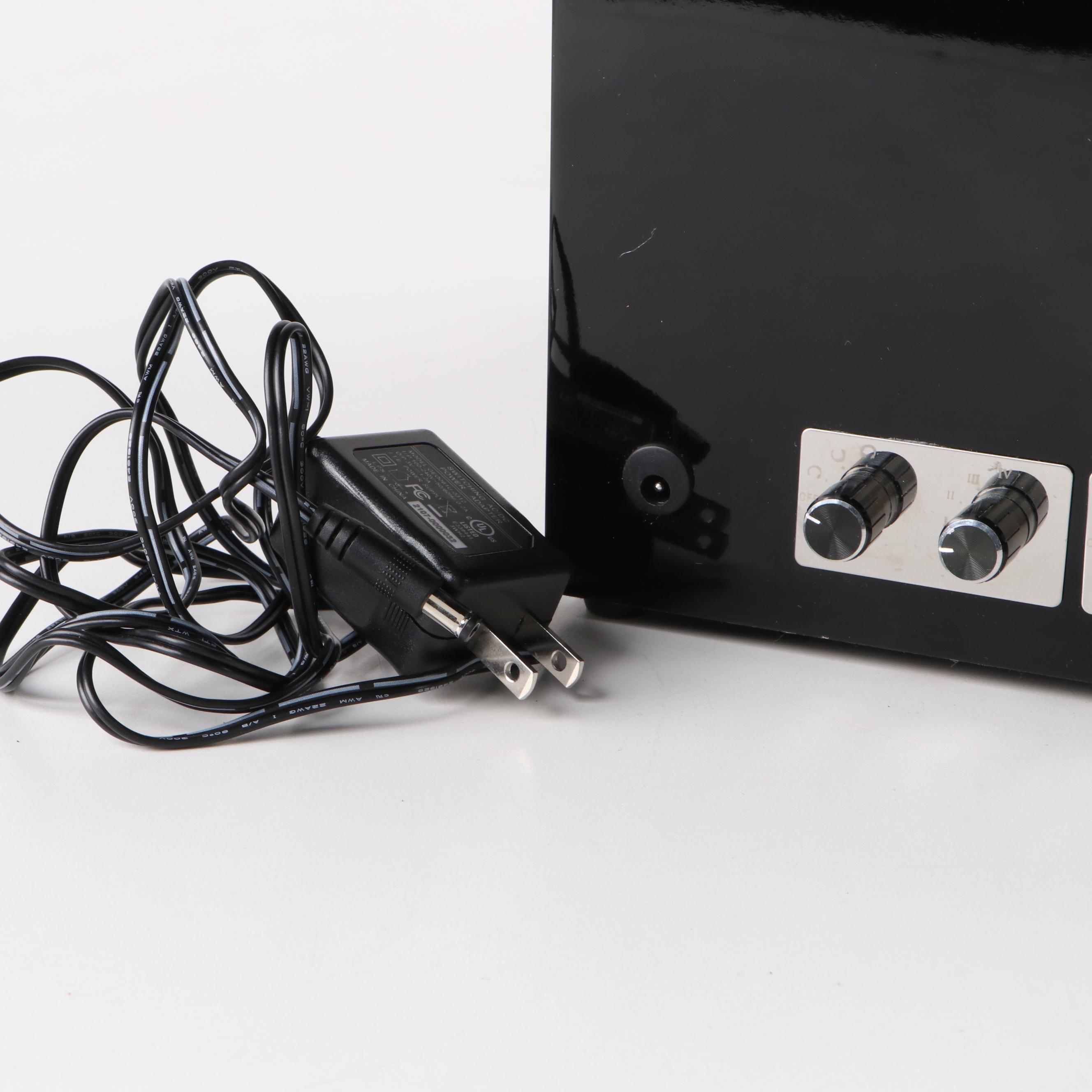 Dual Watch Winder Box with High Gloss Black Finish