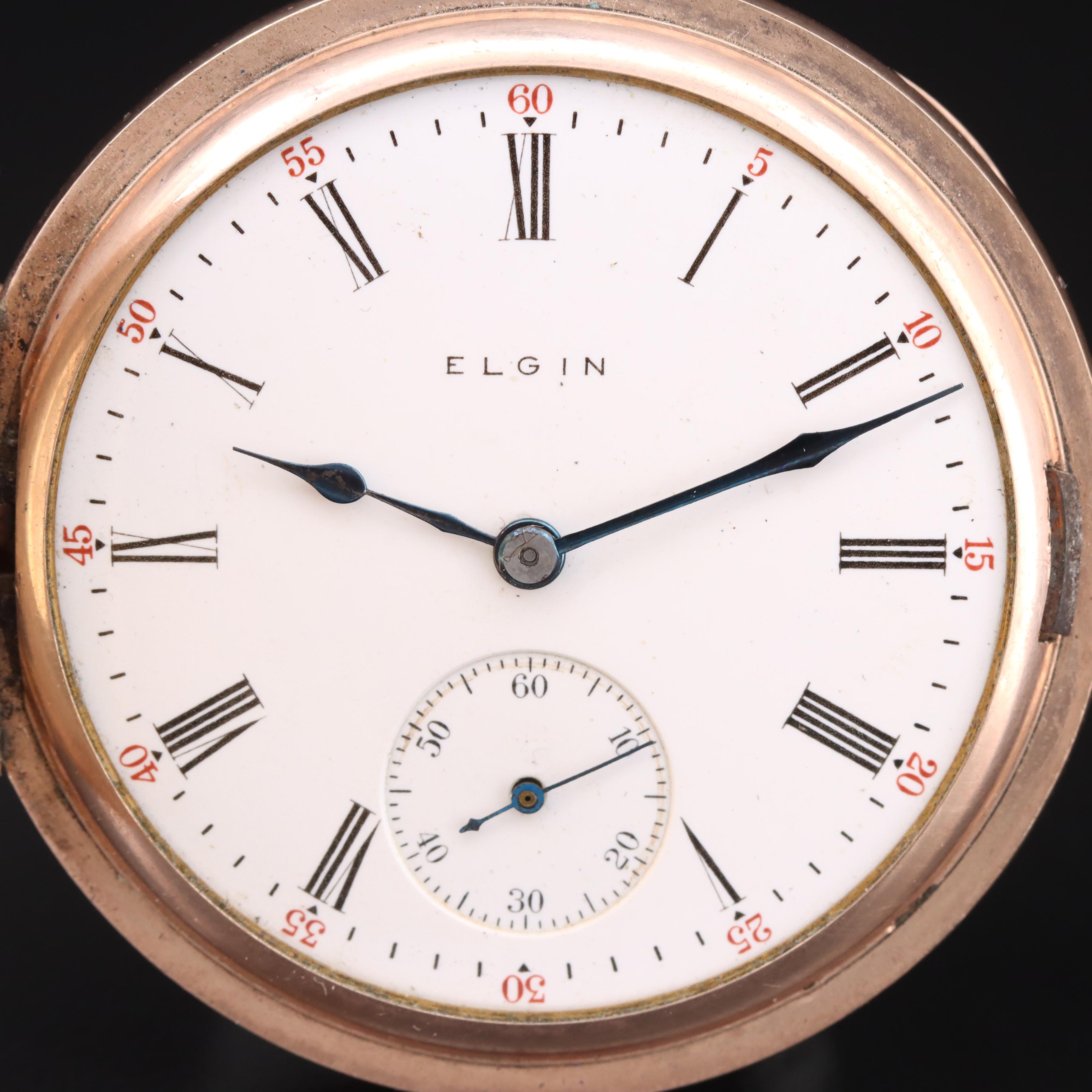 1910 Elgin Hunter Gold-Filled Pocket Watch