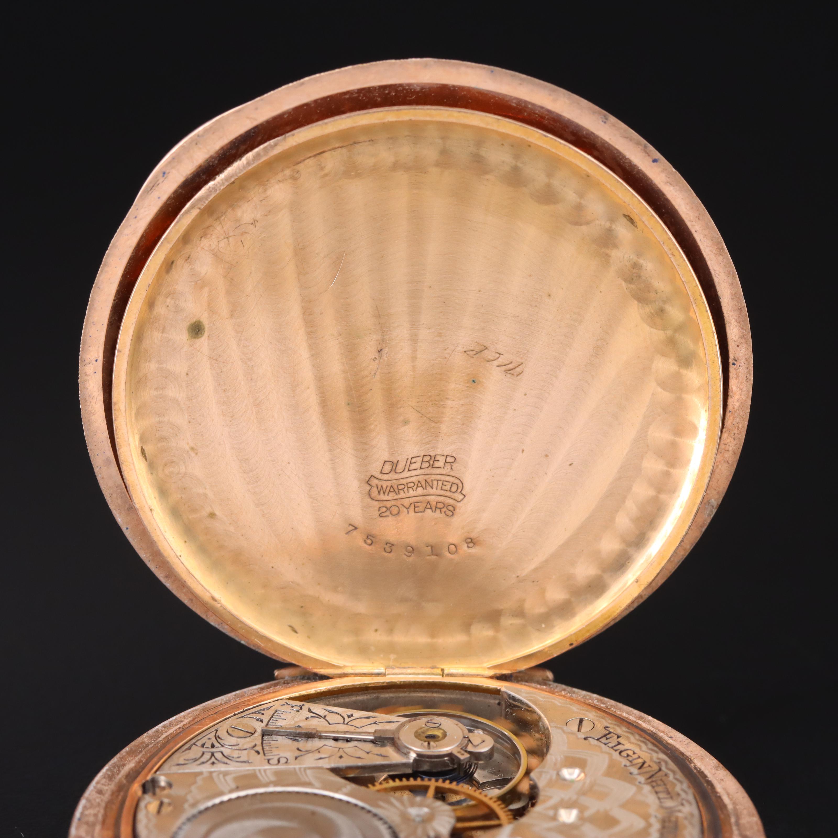1910 Elgin Hunter Gold-Filled Pocket Watch