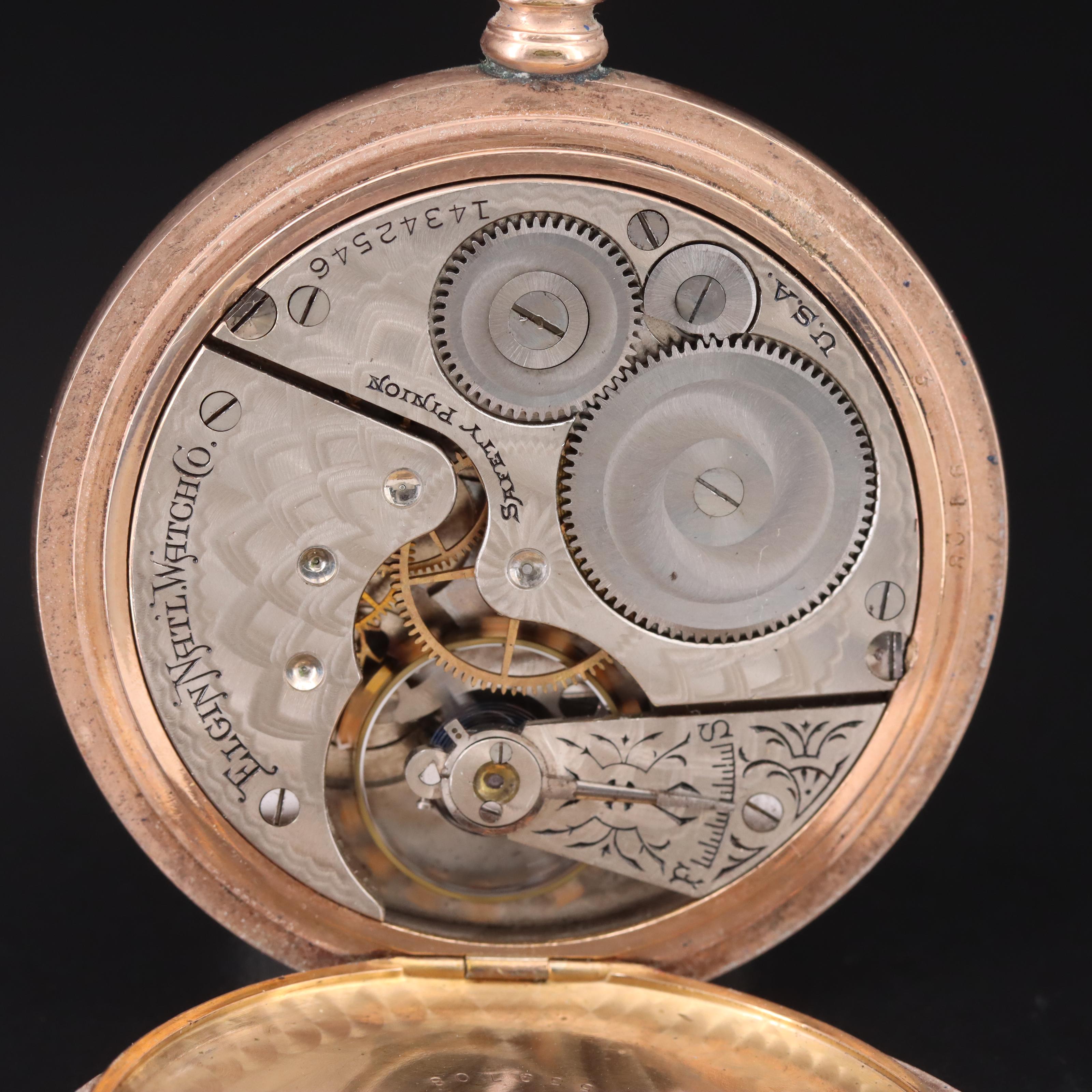 1910 Elgin Hunter Gold-Filled Pocket Watch