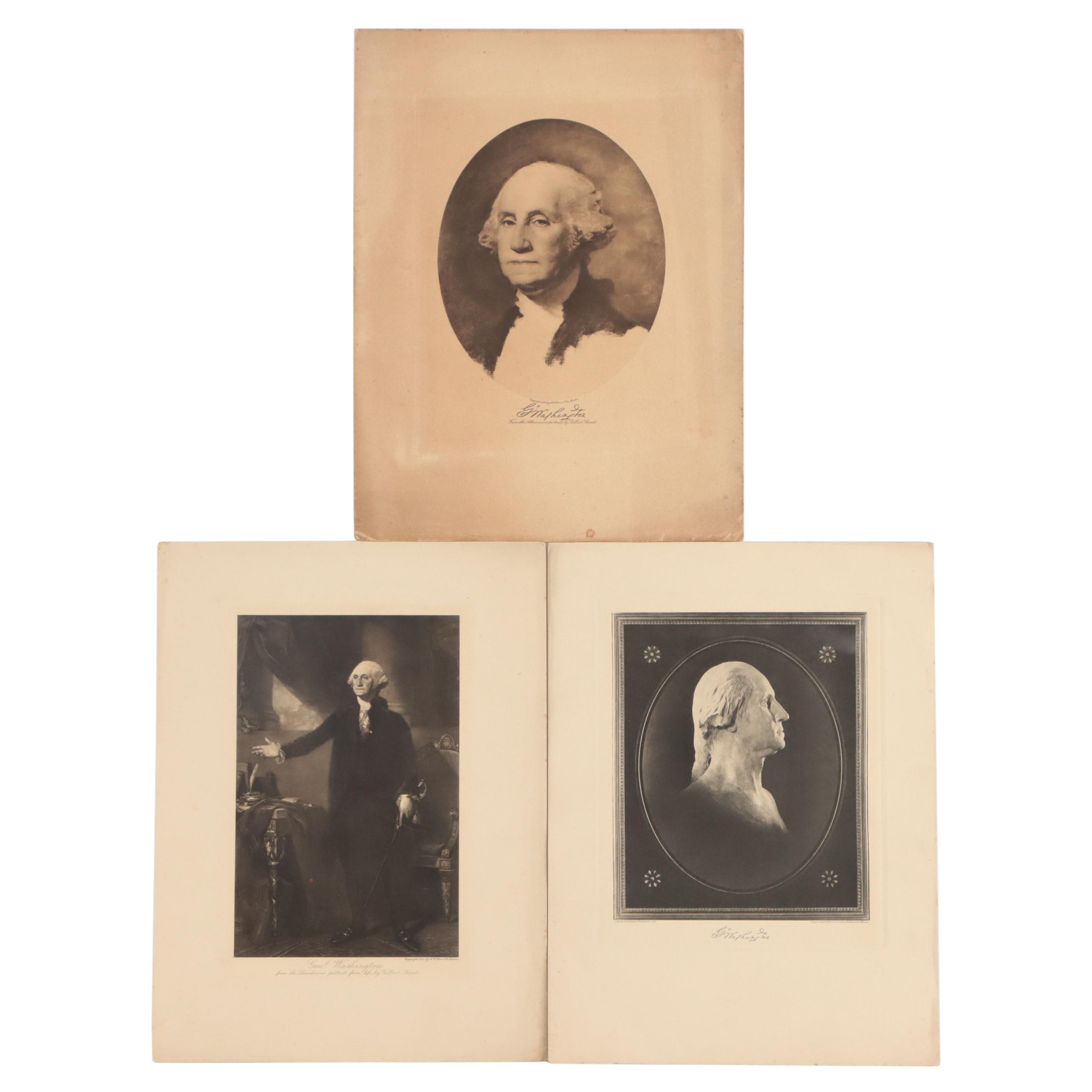 Intaglio Prints of George Washington Portraits, Late 19th Century