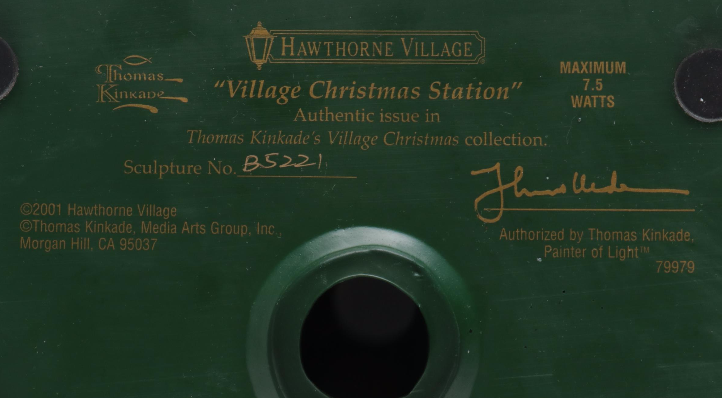 Thomas Kinkade's Village Christmas Collection Illuminated Houses