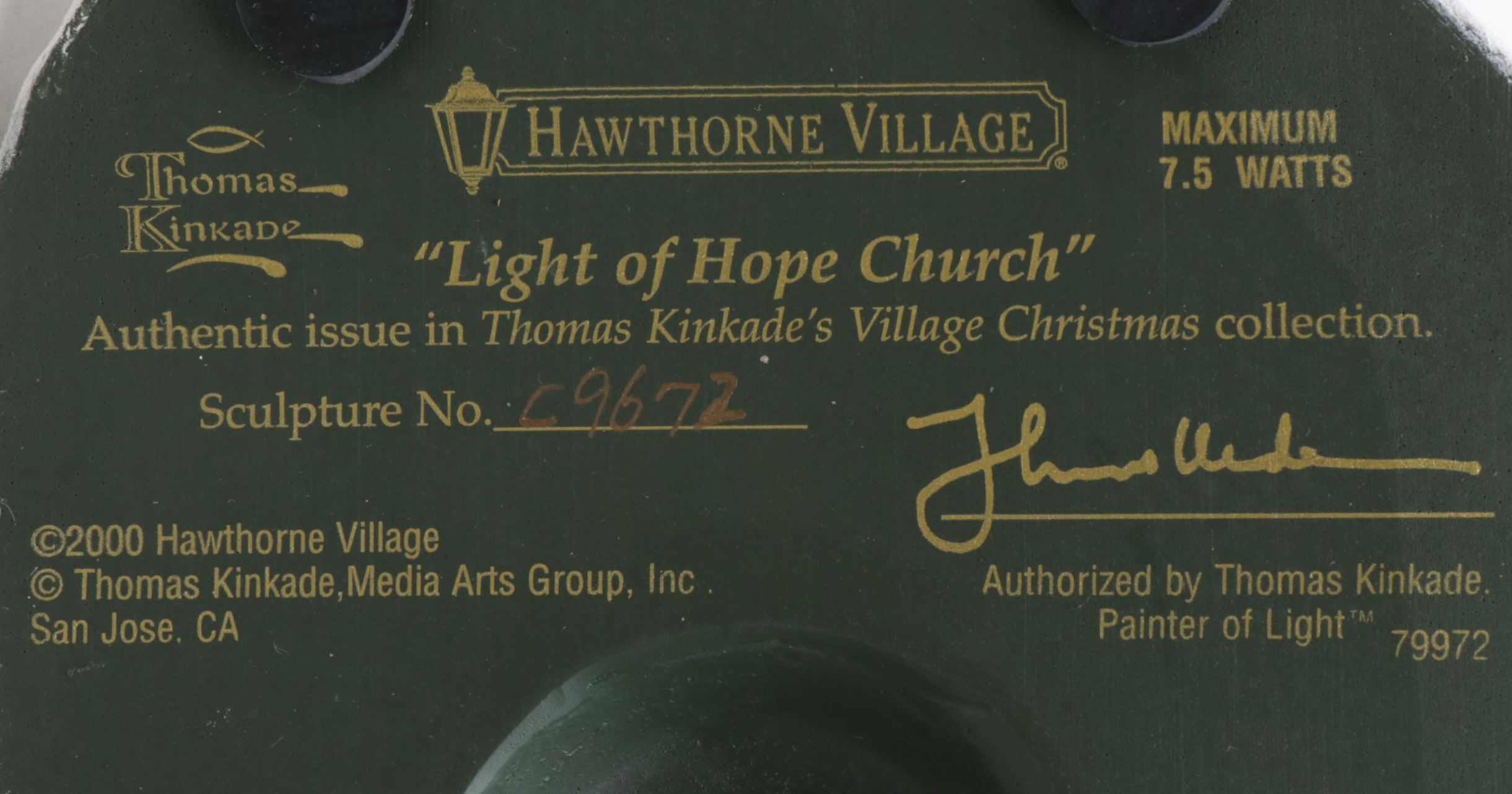 Thomas Kinkade's Village Christmas Collection Illuminated Houses