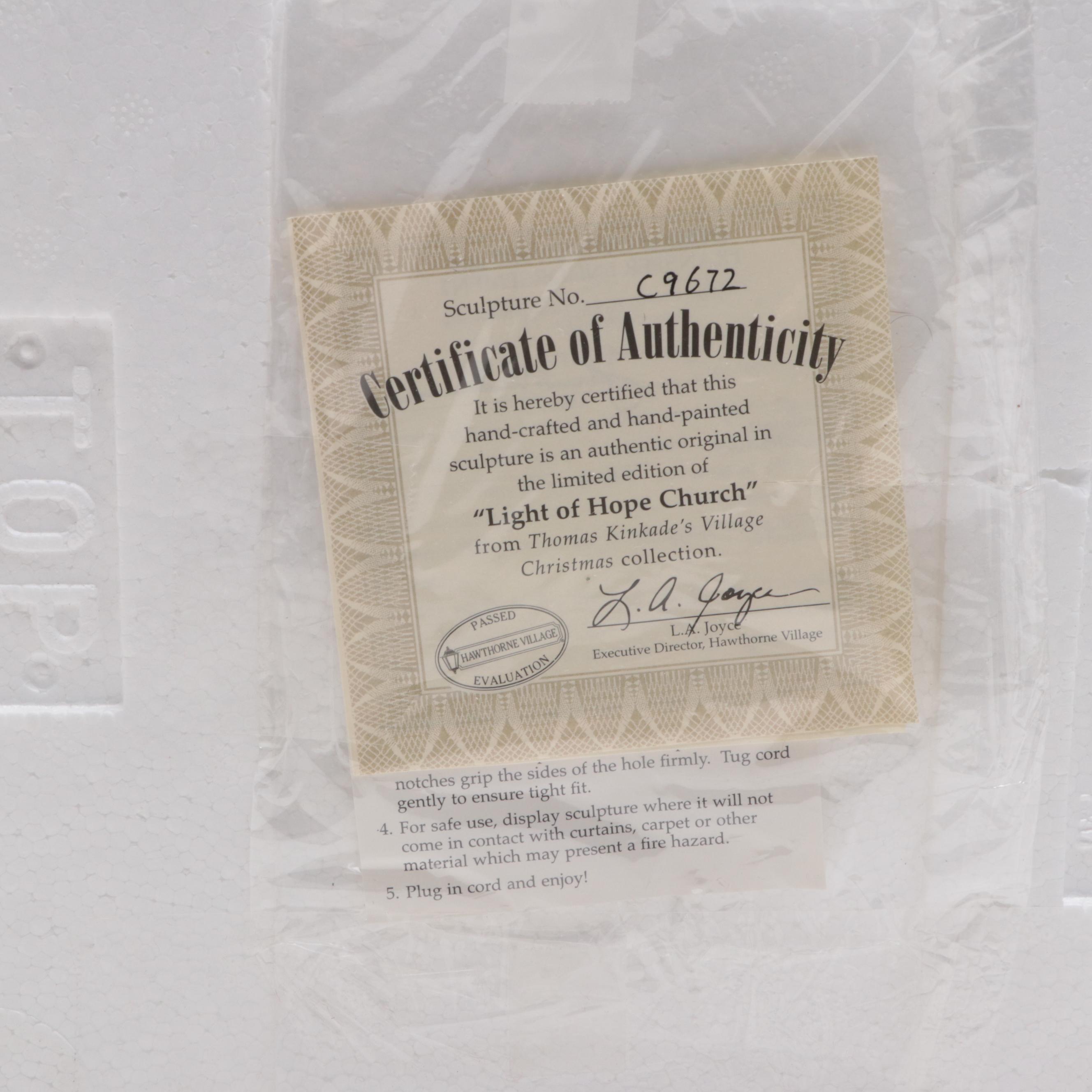 Thomas Kinkade's Village Christmas Collection Illuminated Houses