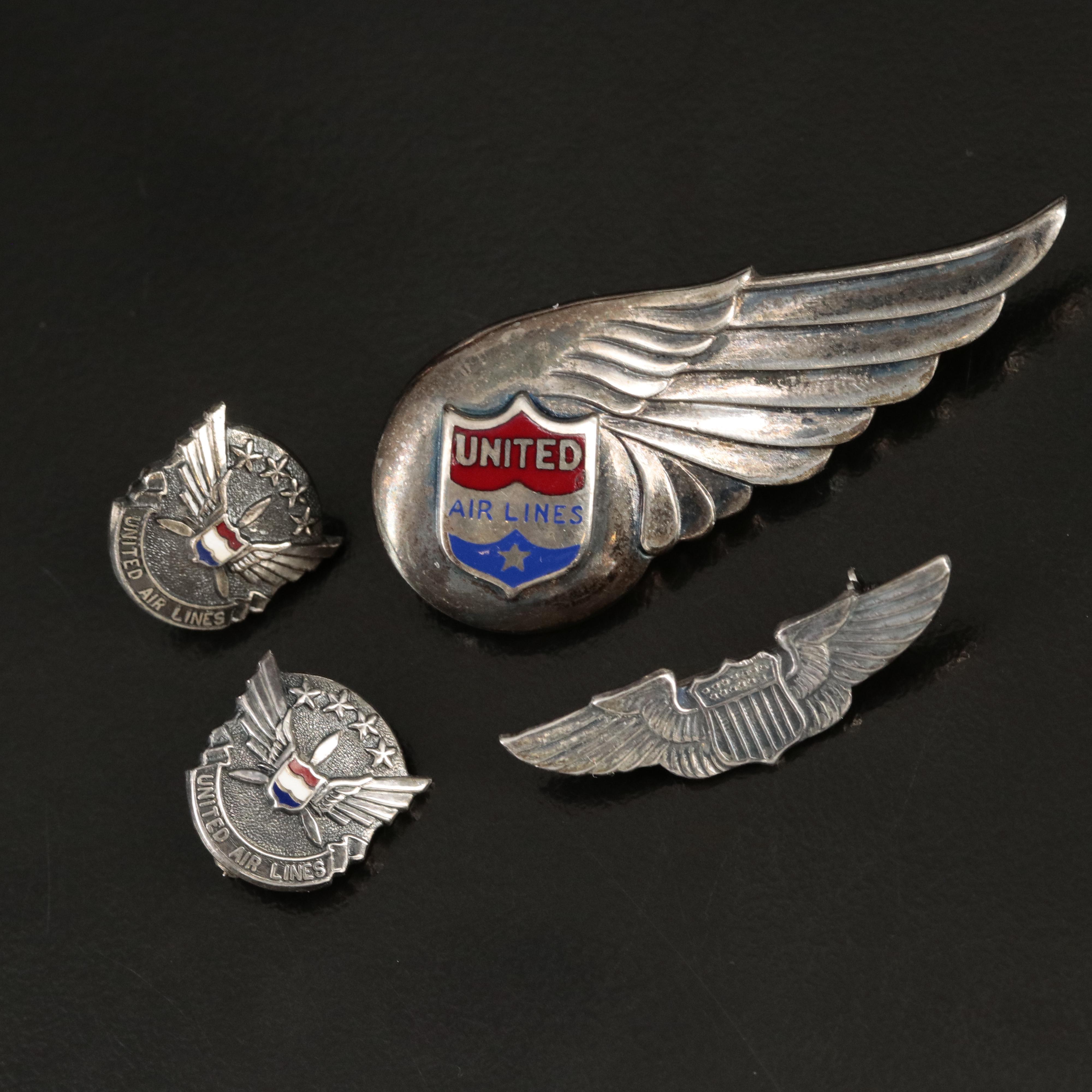 United Airlines and Airforce Pin Selection