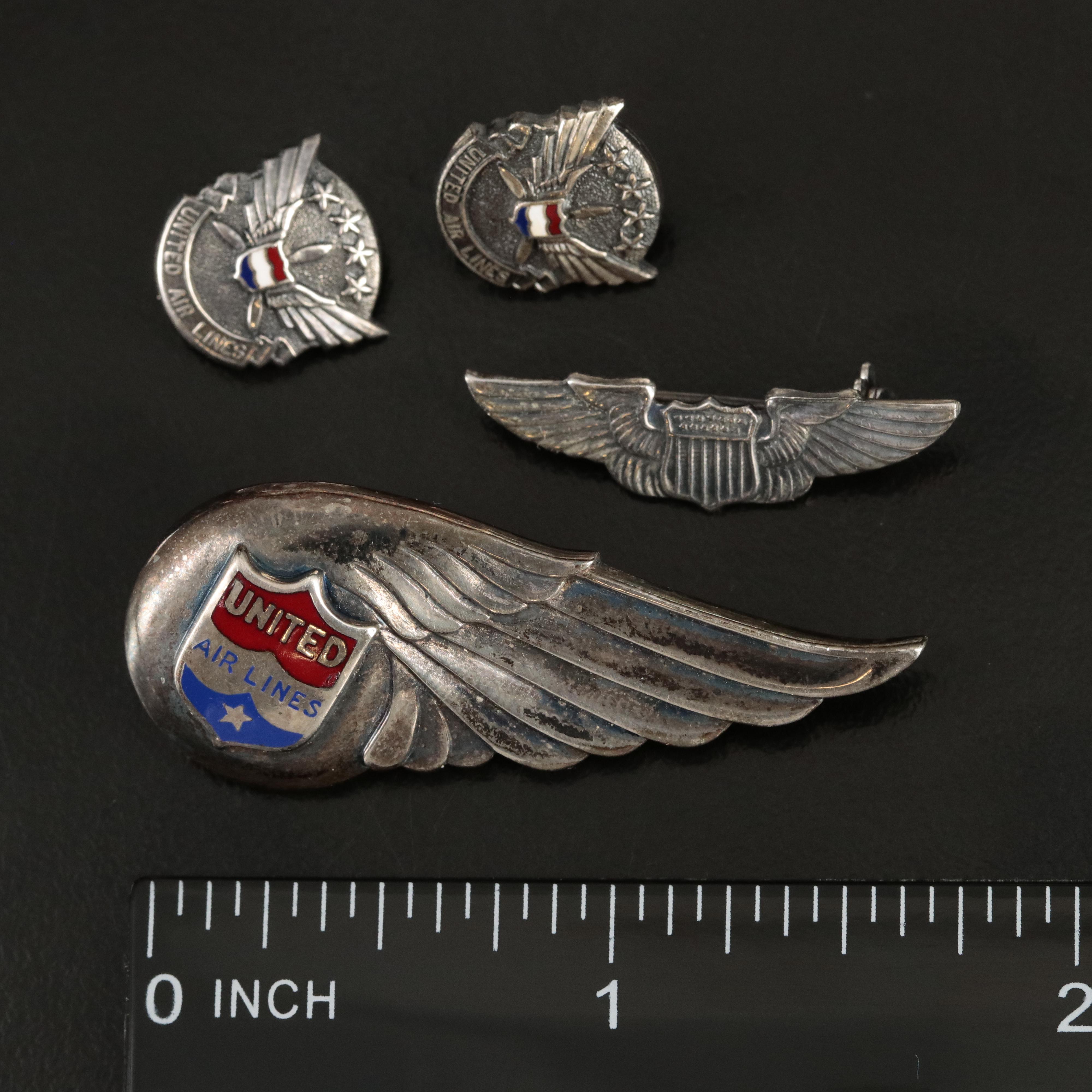 United Airlines and Airforce Pin Selection