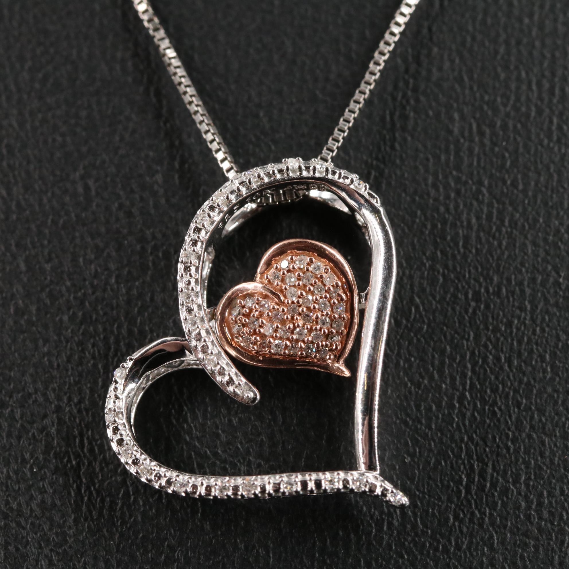 Sterling Heart Pendant Necklace