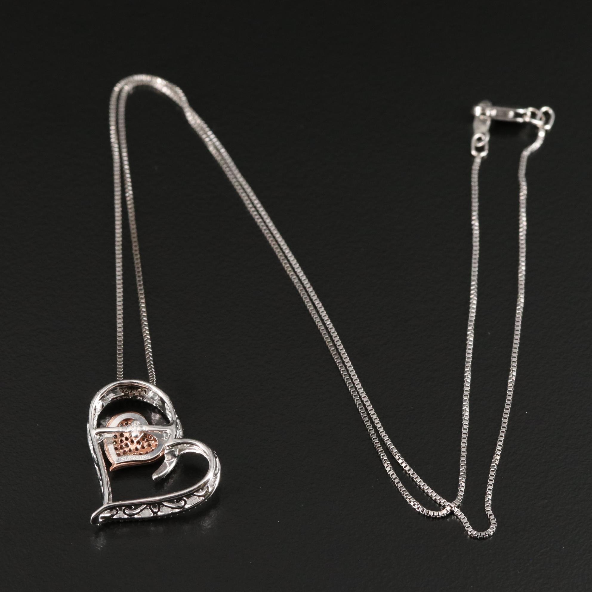 Sterling Heart Pendant Necklace