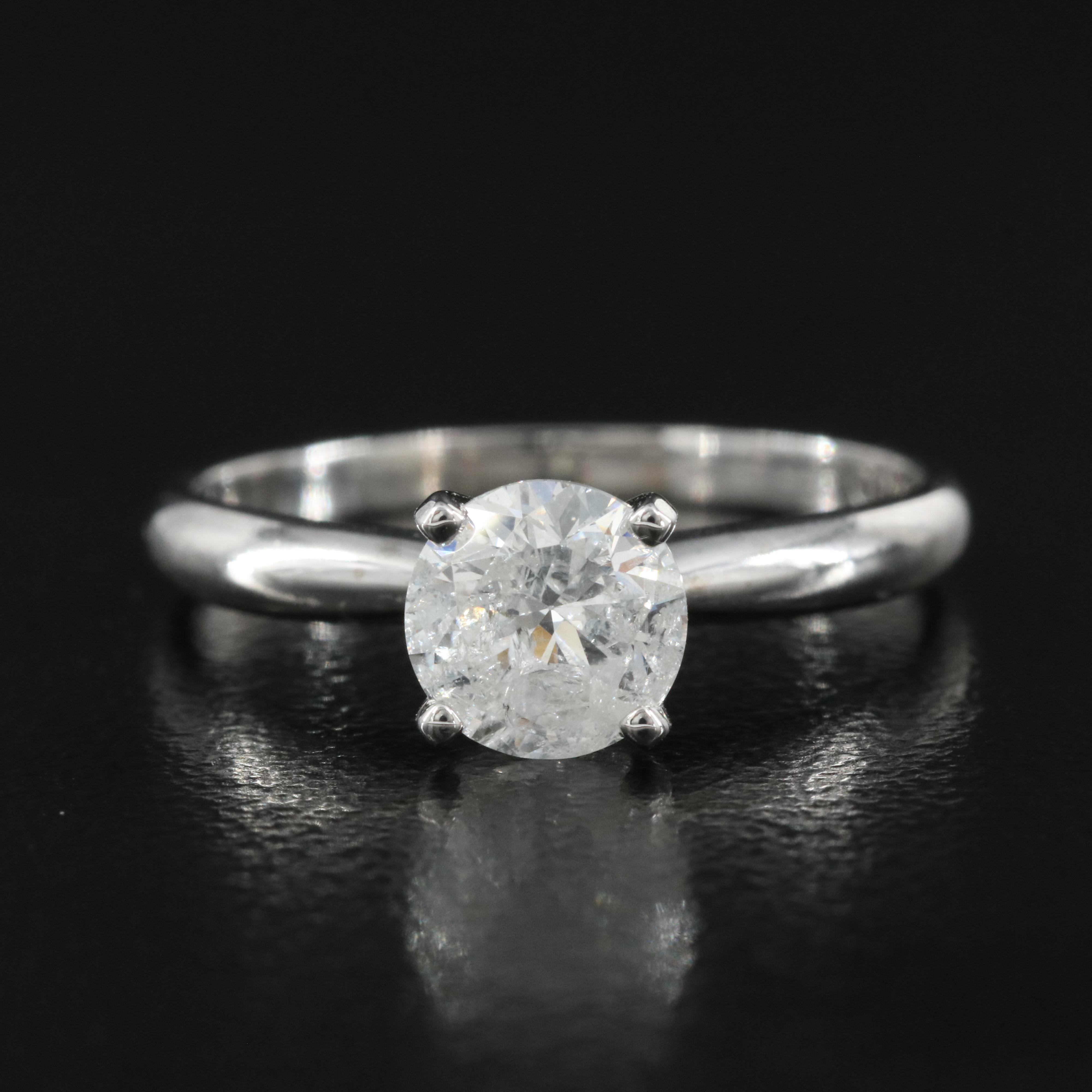 14K 0.84 CT Diamond Solitaire Ring