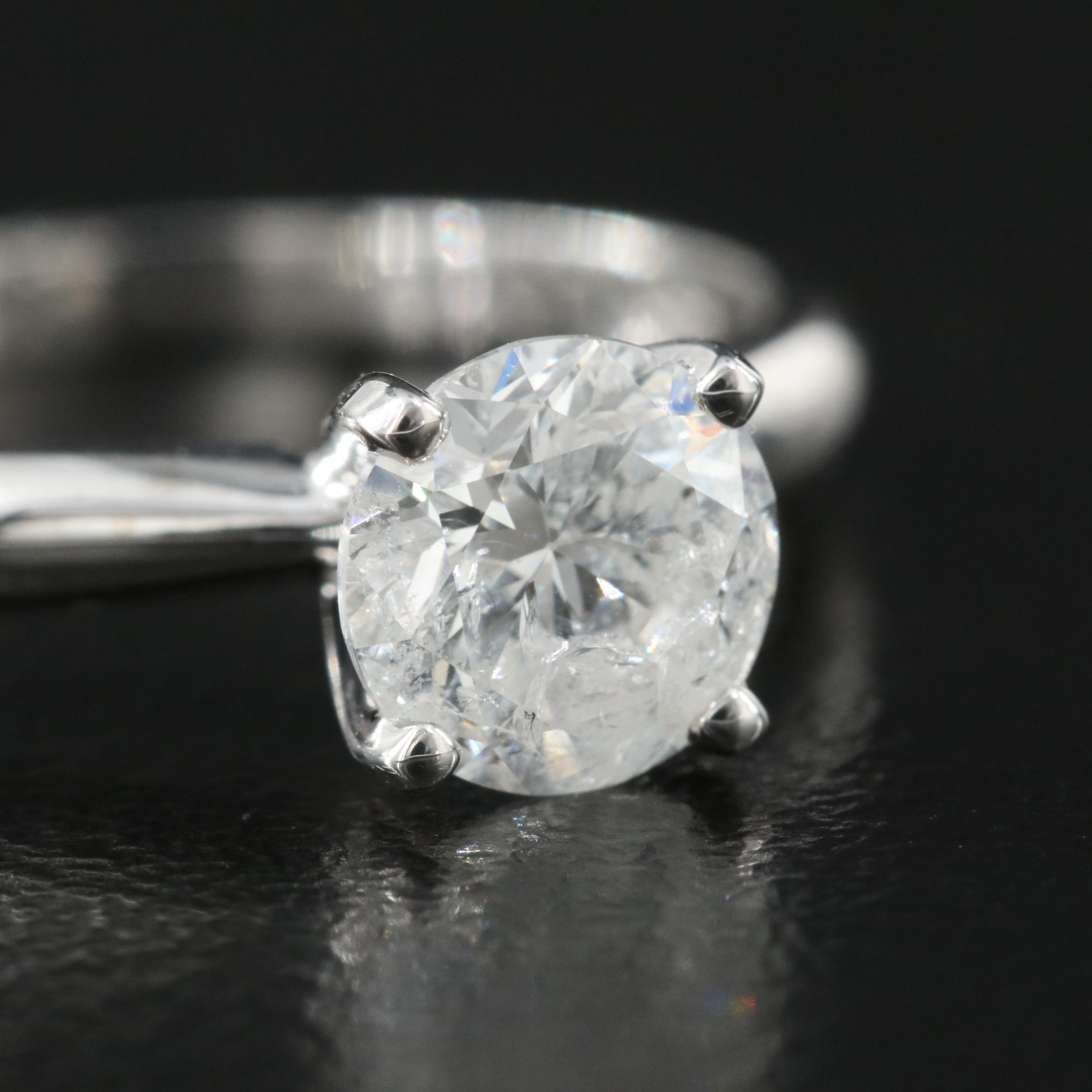 14K 0.84 CT Diamond Solitaire Ring