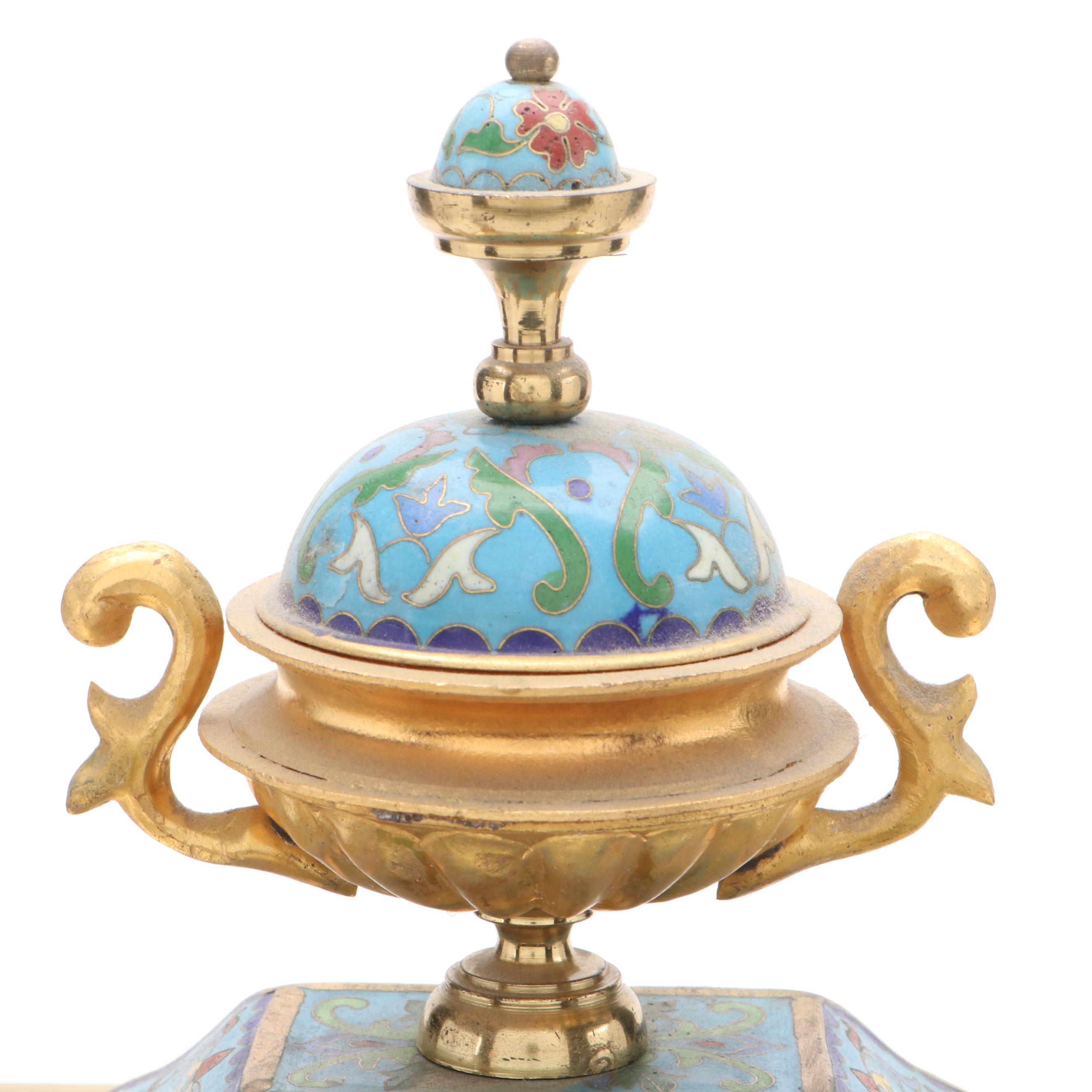 Chinese Export Cloisonné French Style Carriage Clock