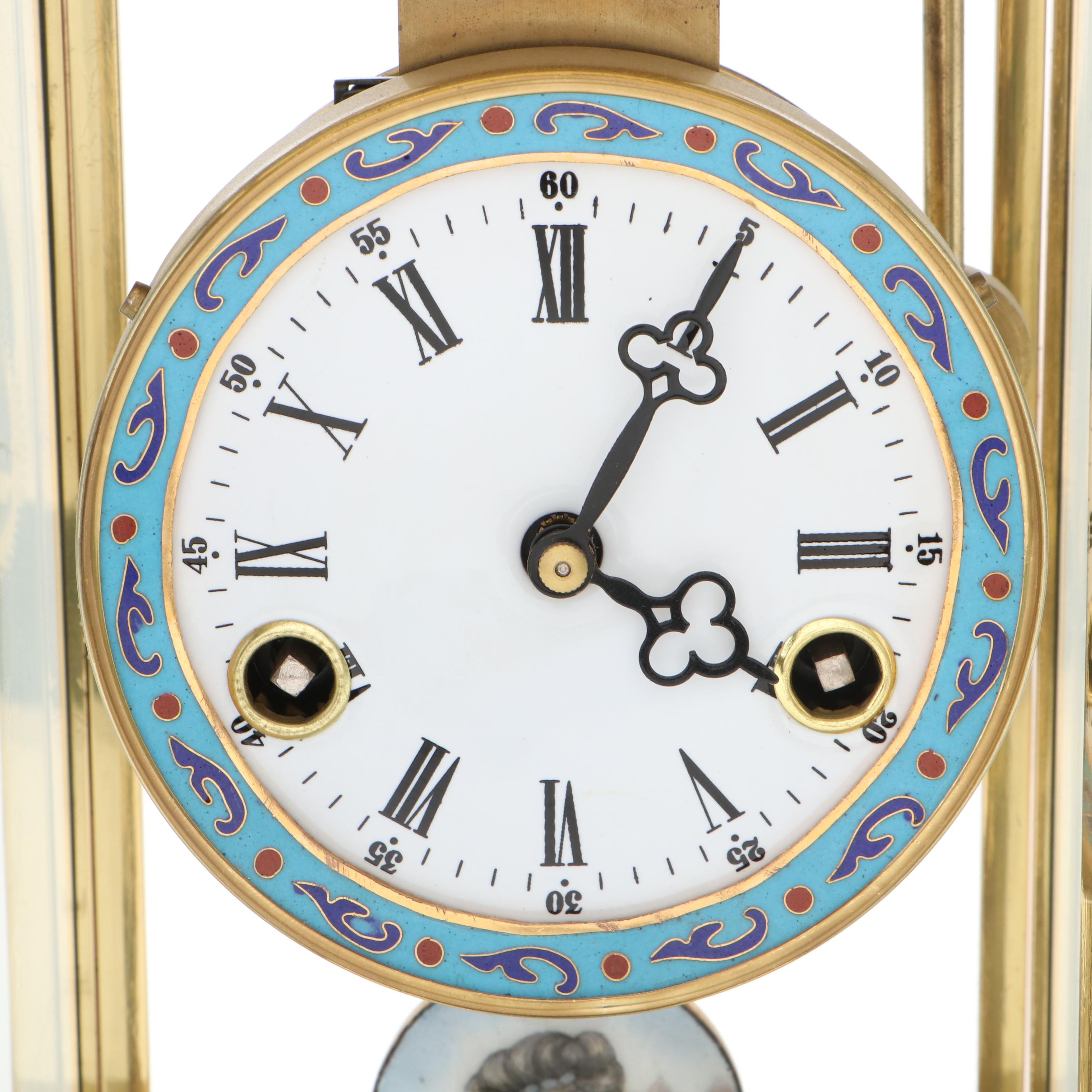 Chinese Export Cloisonné French Style Carriage Clock