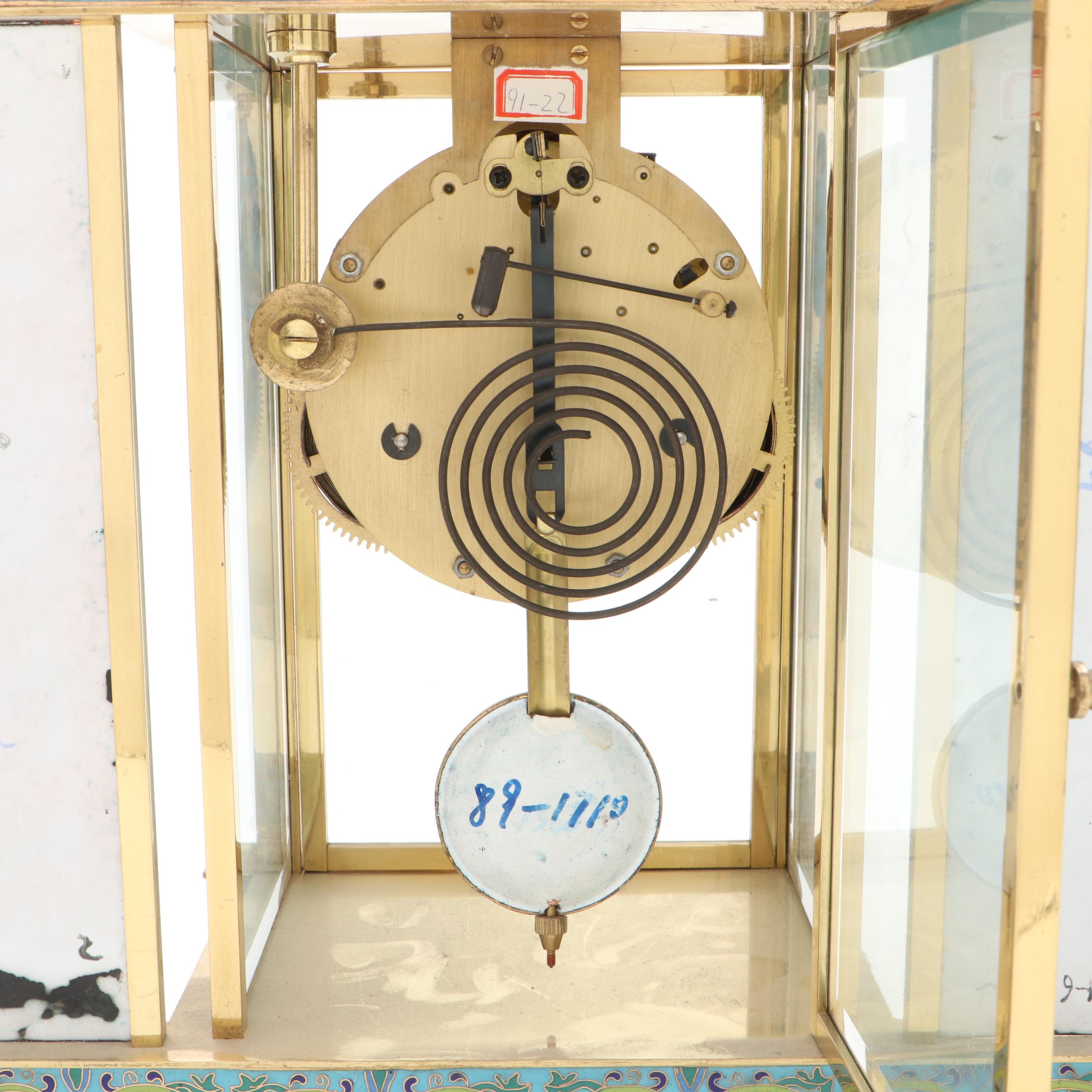 Chinese Export Cloisonné French Style Carriage Clock