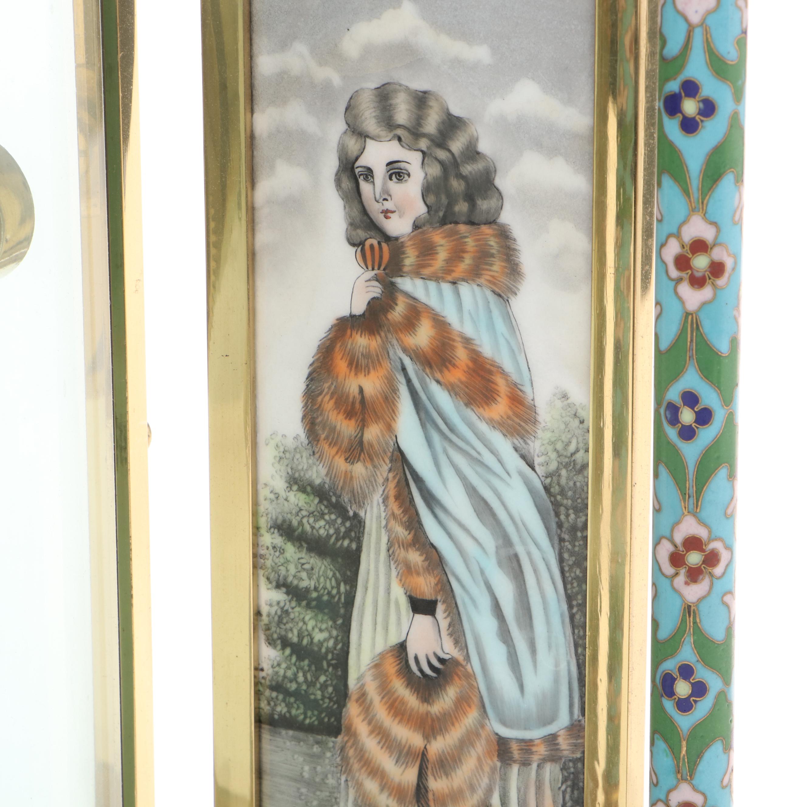 Chinese Export Cloisonné French Style Carriage Clock