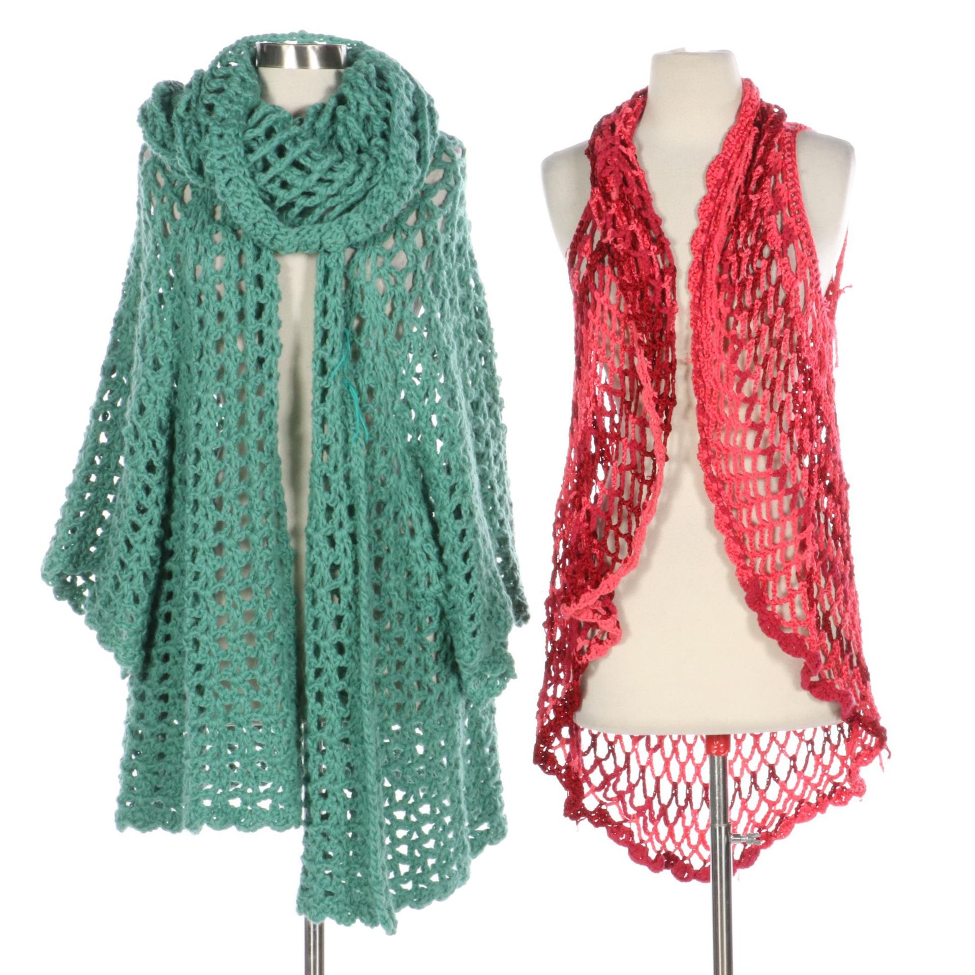 Crochet Open Front Jacket and Vest