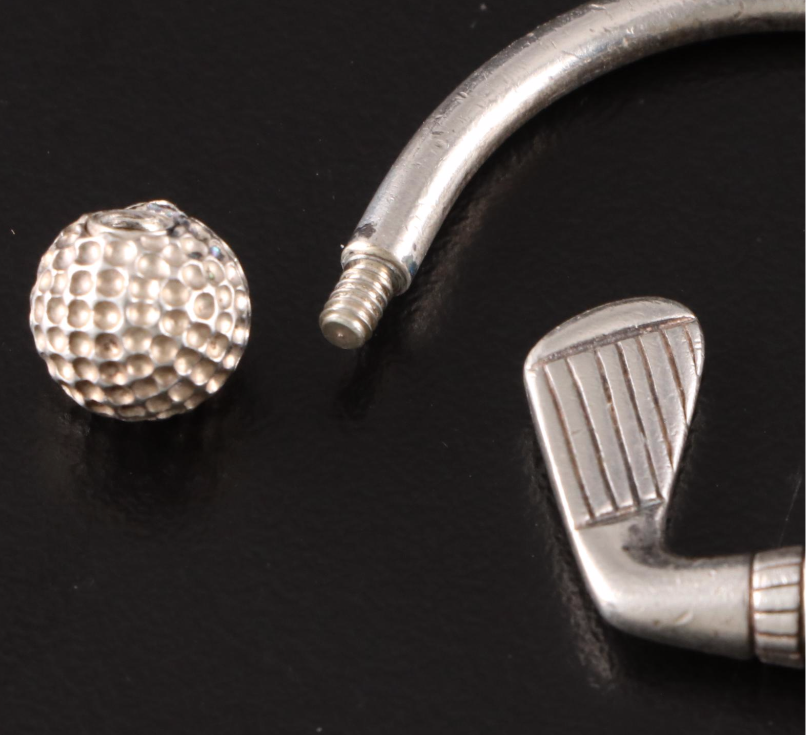 Tiffany & Co. Sterling Silver Golf Club and Ball Key Ring