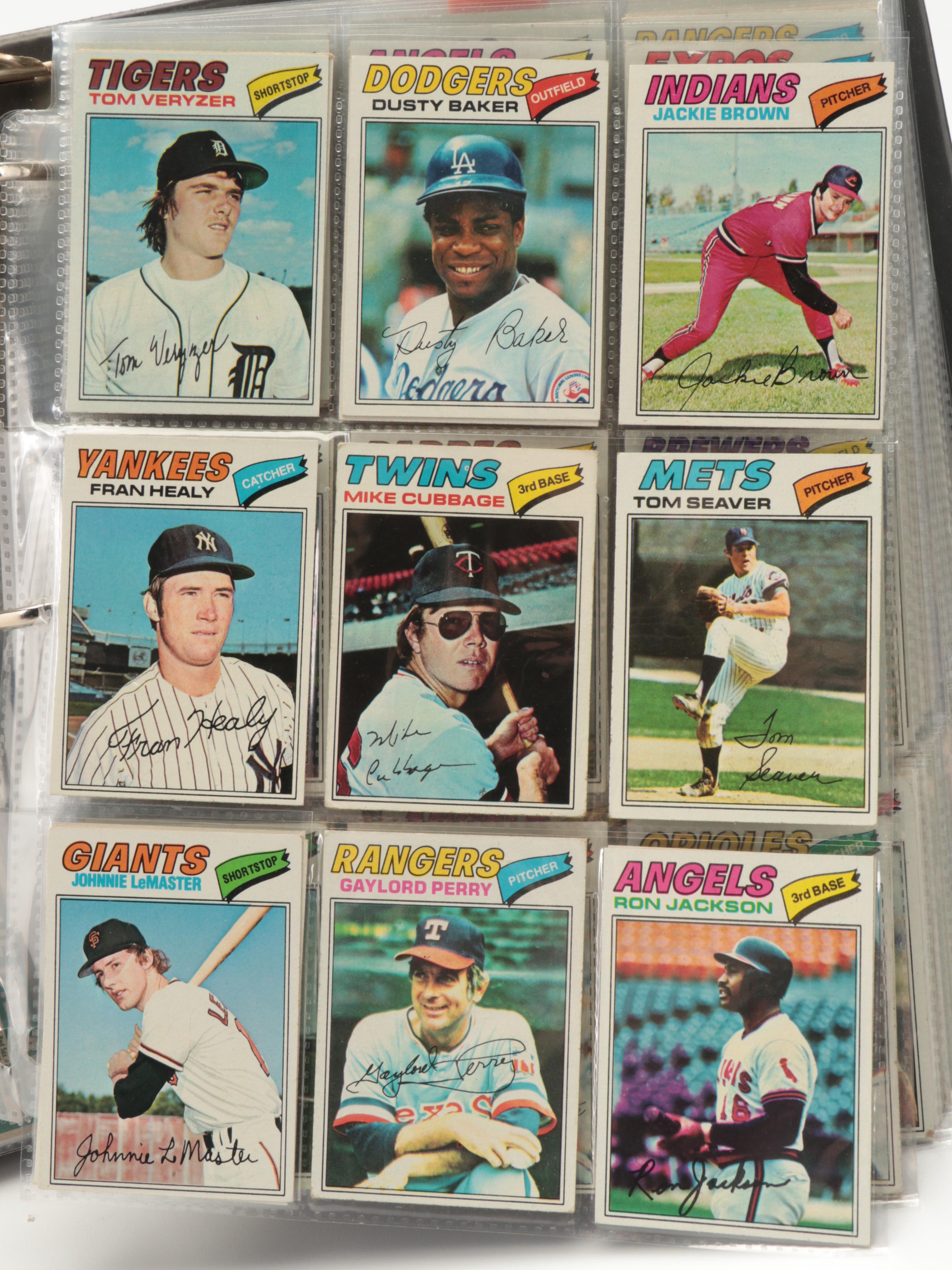 1977 Topps Baseball Cards with Johnny Bench, Jim Palmer and More
