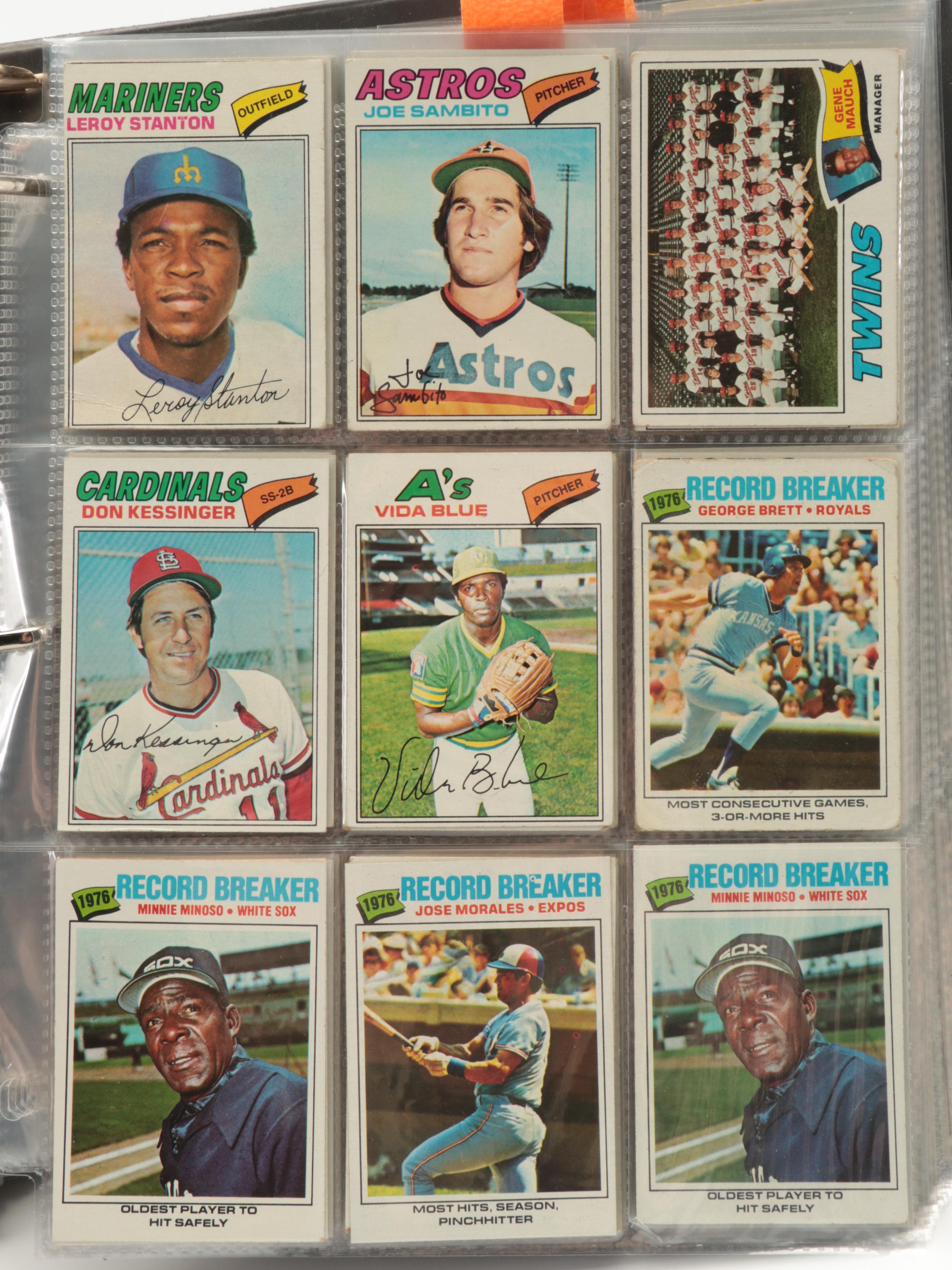 1977 Topps Baseball Cards with Johnny Bench, Jim Palmer and More
