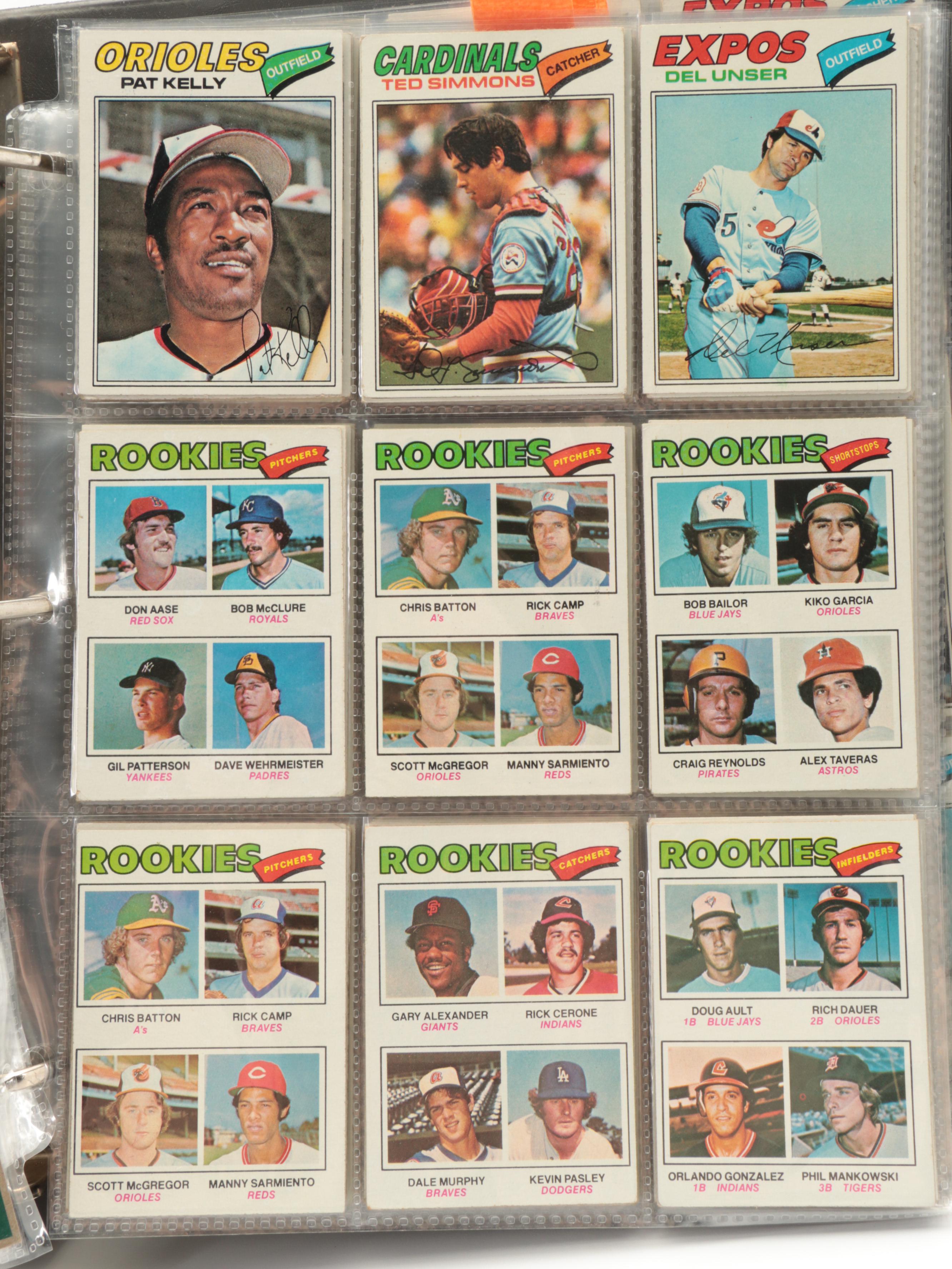 1977 Topps Baseball Cards with Johnny Bench, Jim Palmer and More