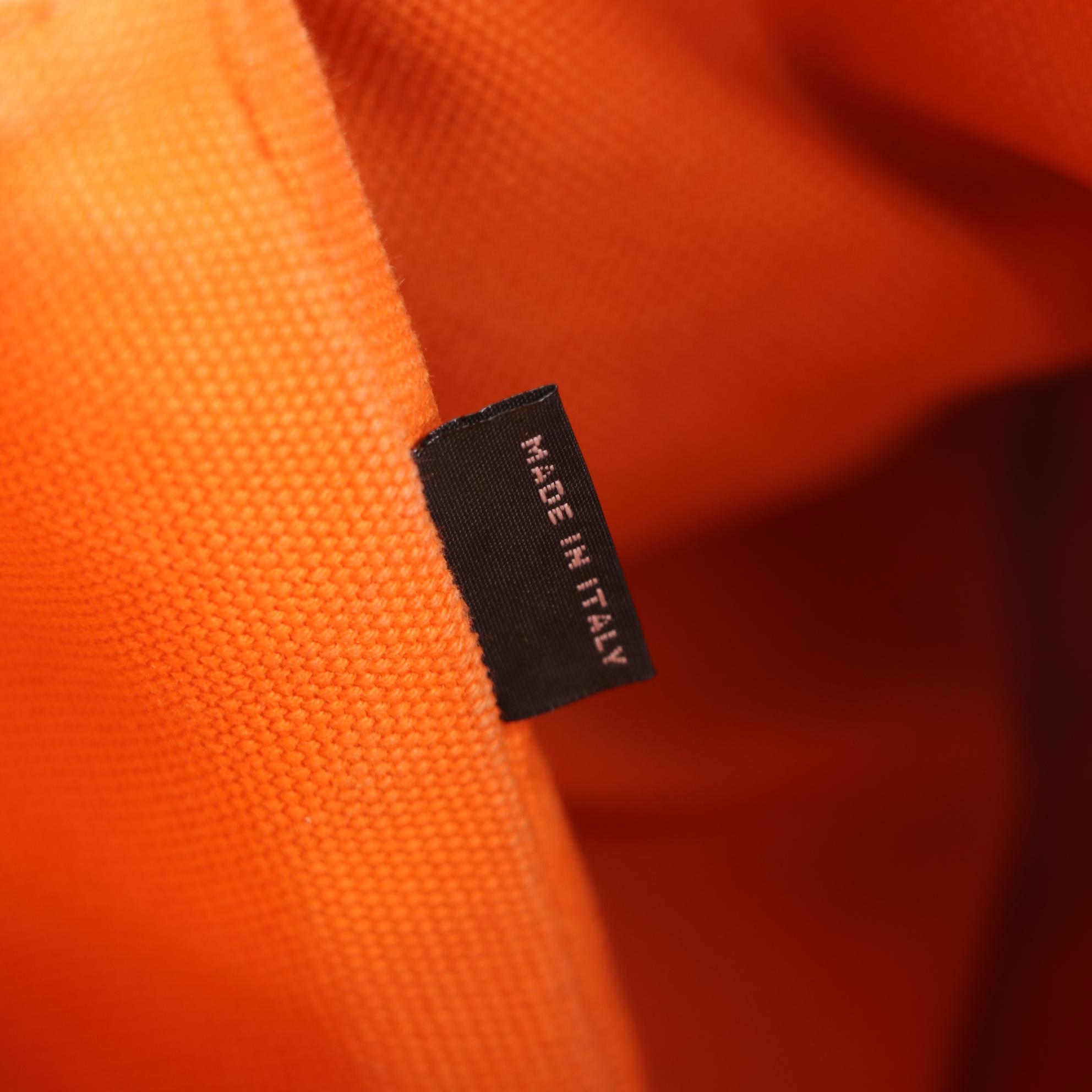 Prada Embellished Canapa Canvas Tote Bag with Detachable Strap