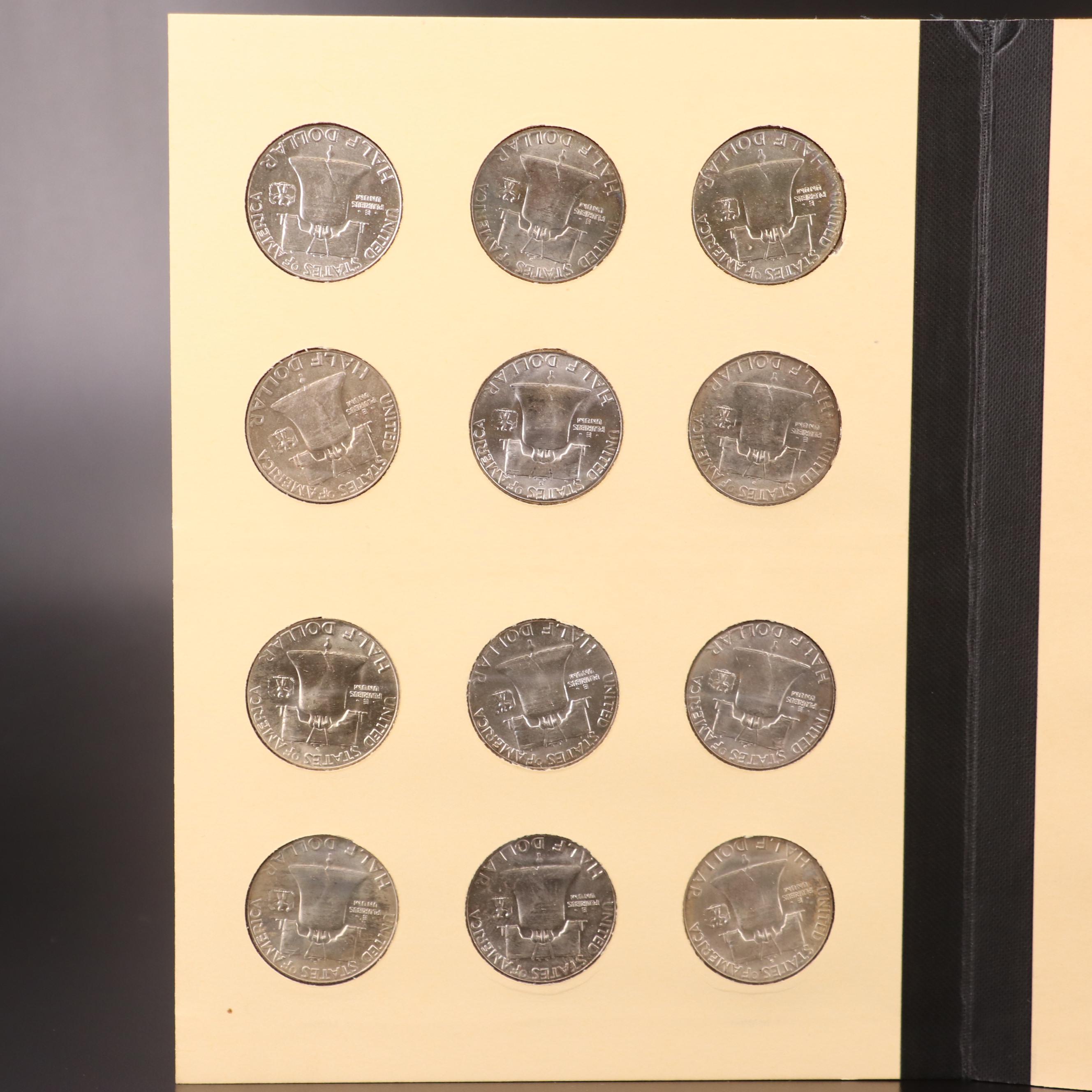 Complete Collection of Thirty-five Franklin Silver Half Dollars