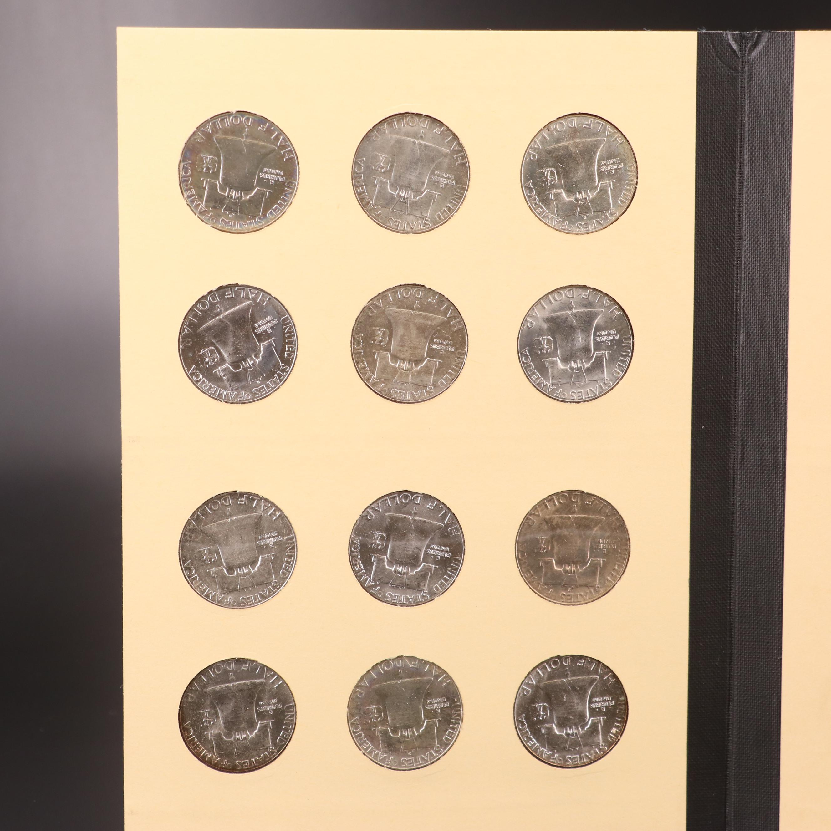 Complete Collection of Thirty-five Franklin Silver Half Dollars