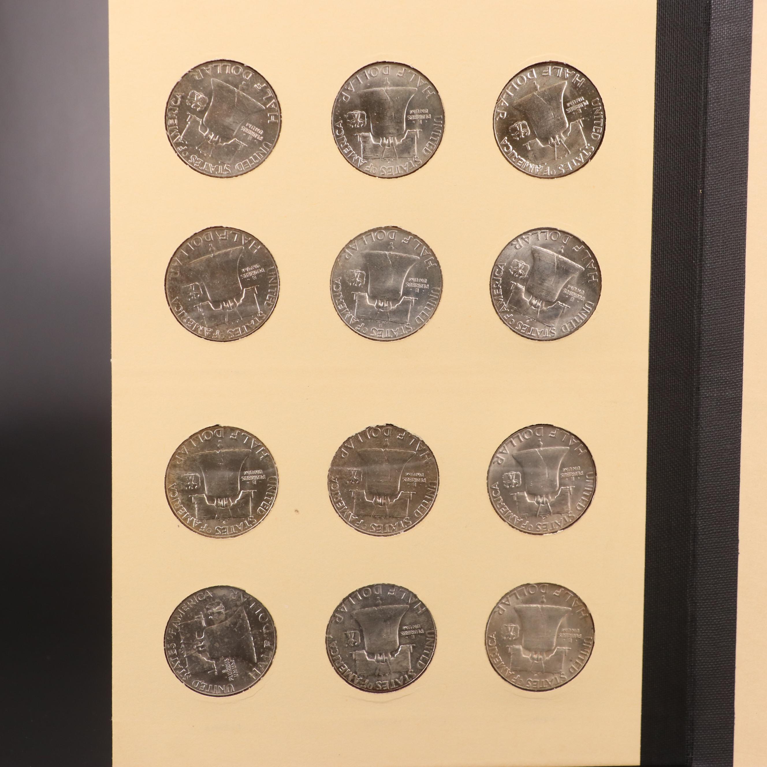 Complete Collection of Thirty-five Franklin Silver Half Dollars
