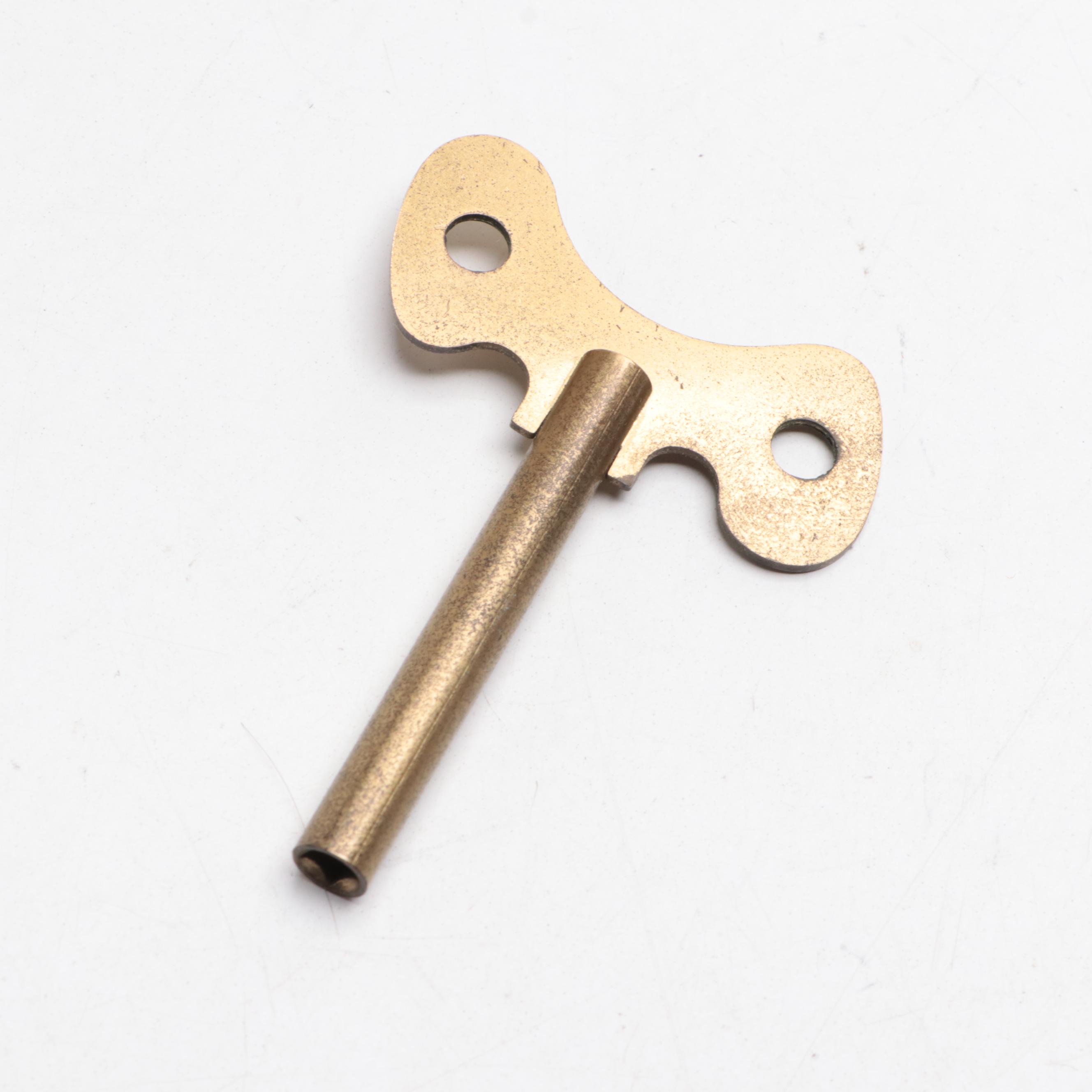 Bulova Ship's Bell Brass Nautical Clock with Art Glass Racing Yacht Figurine