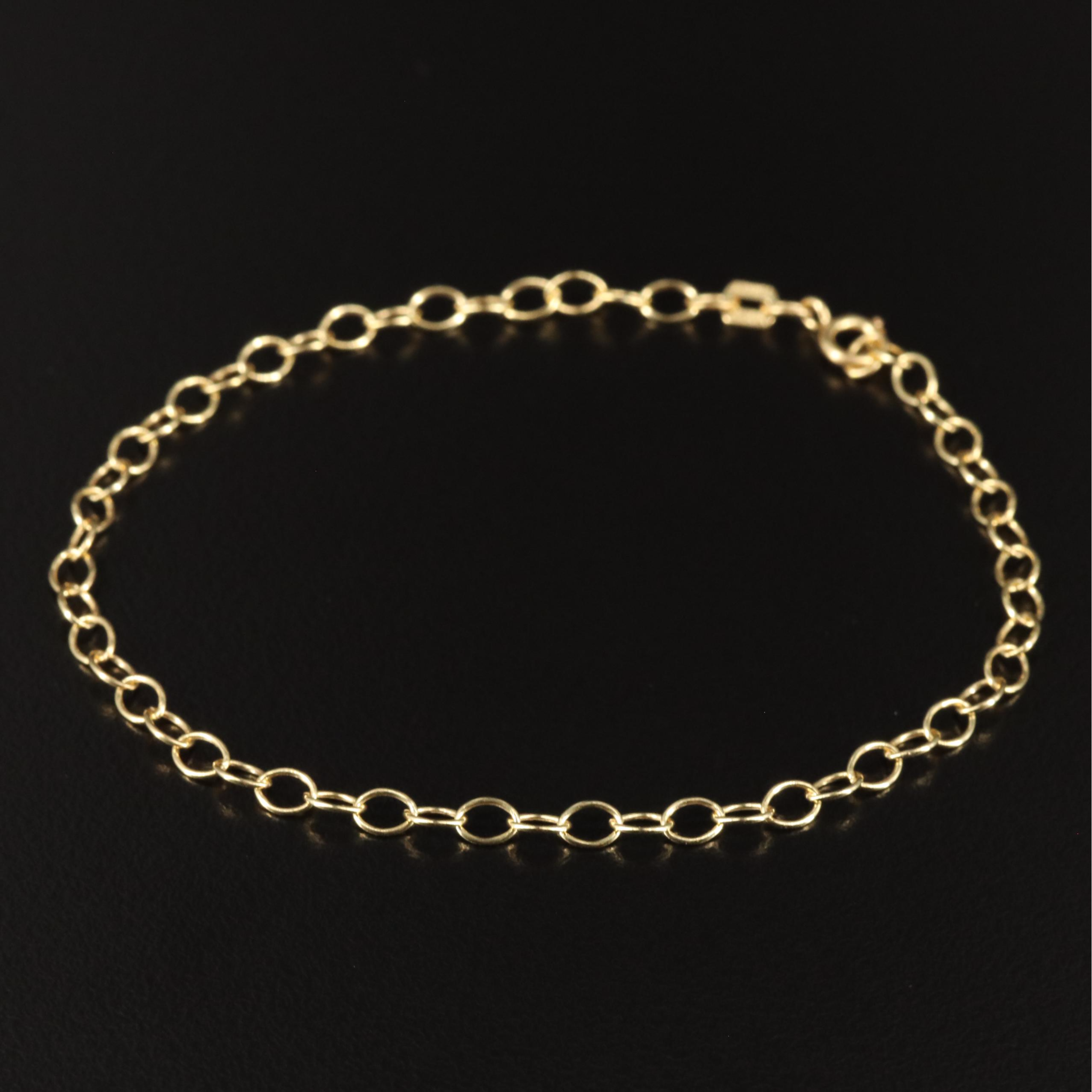 10K Cable Chain Bracelet