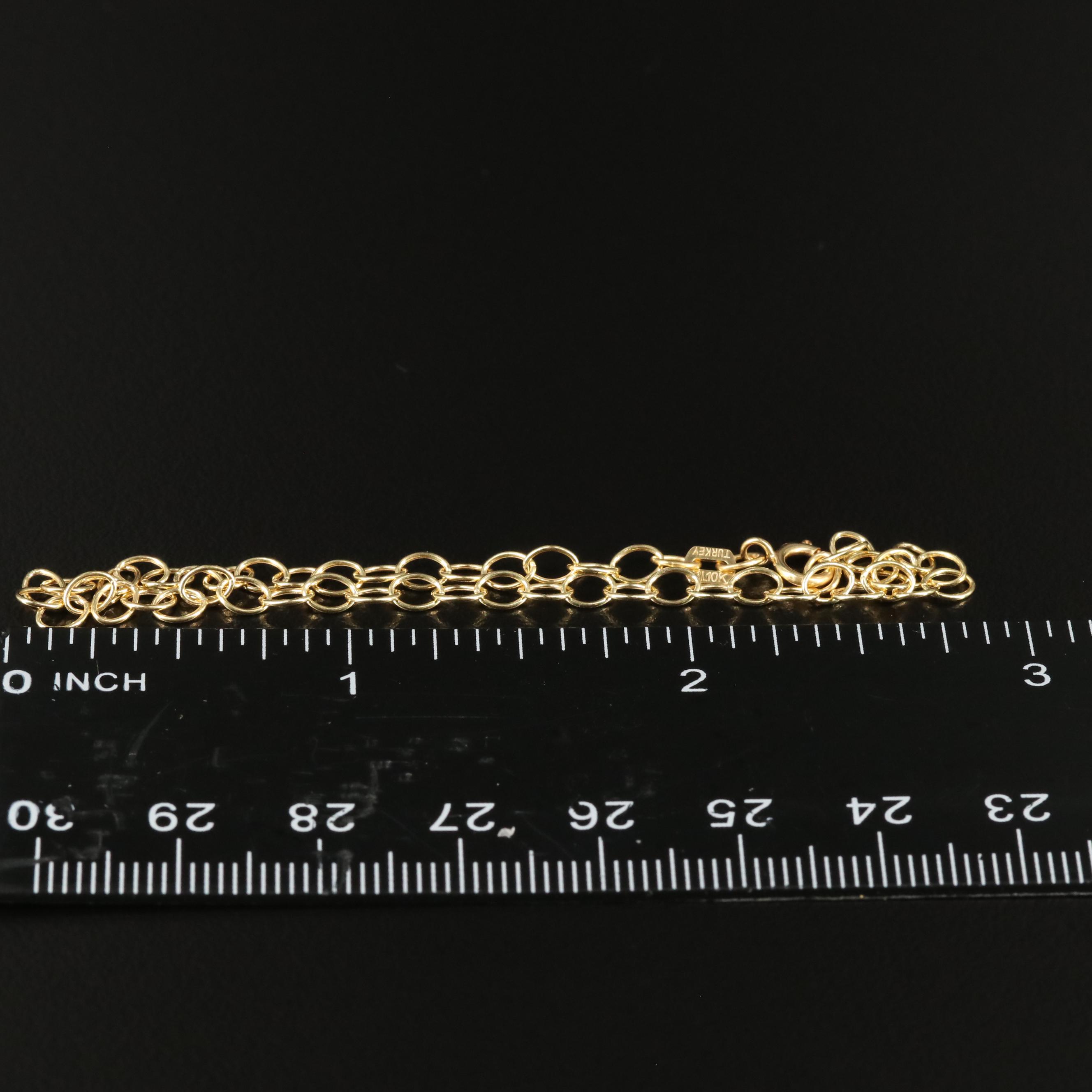 10K Cable Chain Bracelet