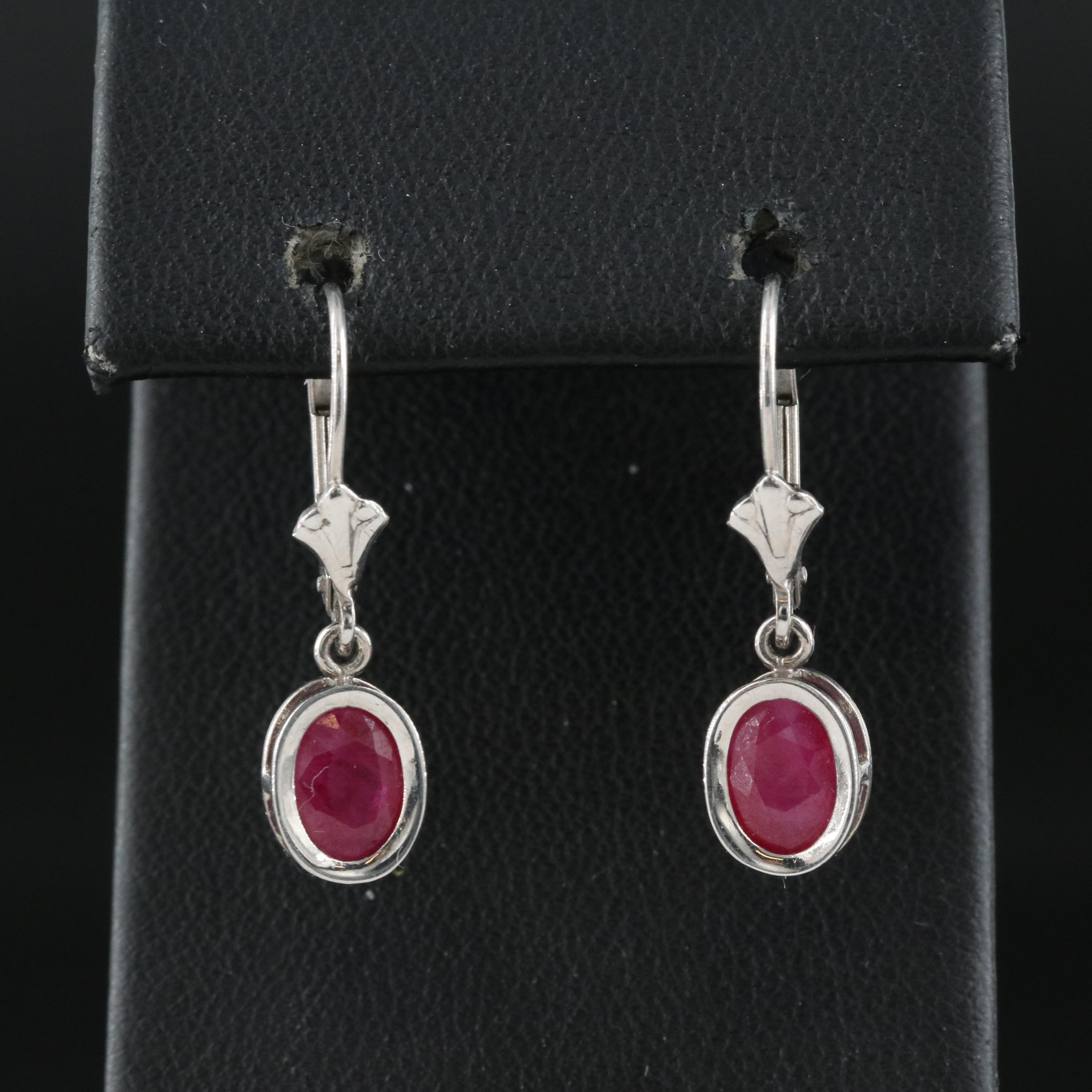 14K Ruby Earrings