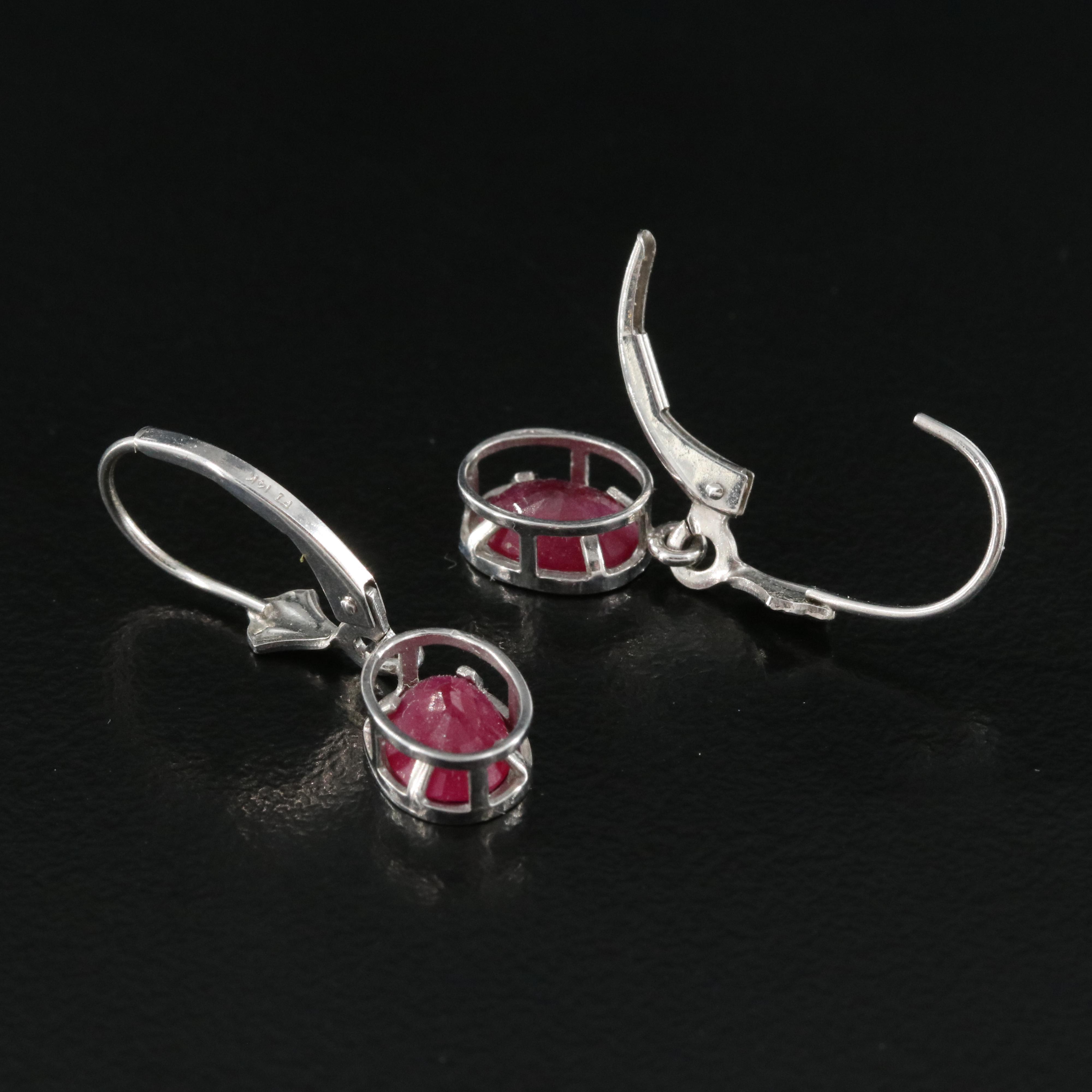 14K Ruby Earrings