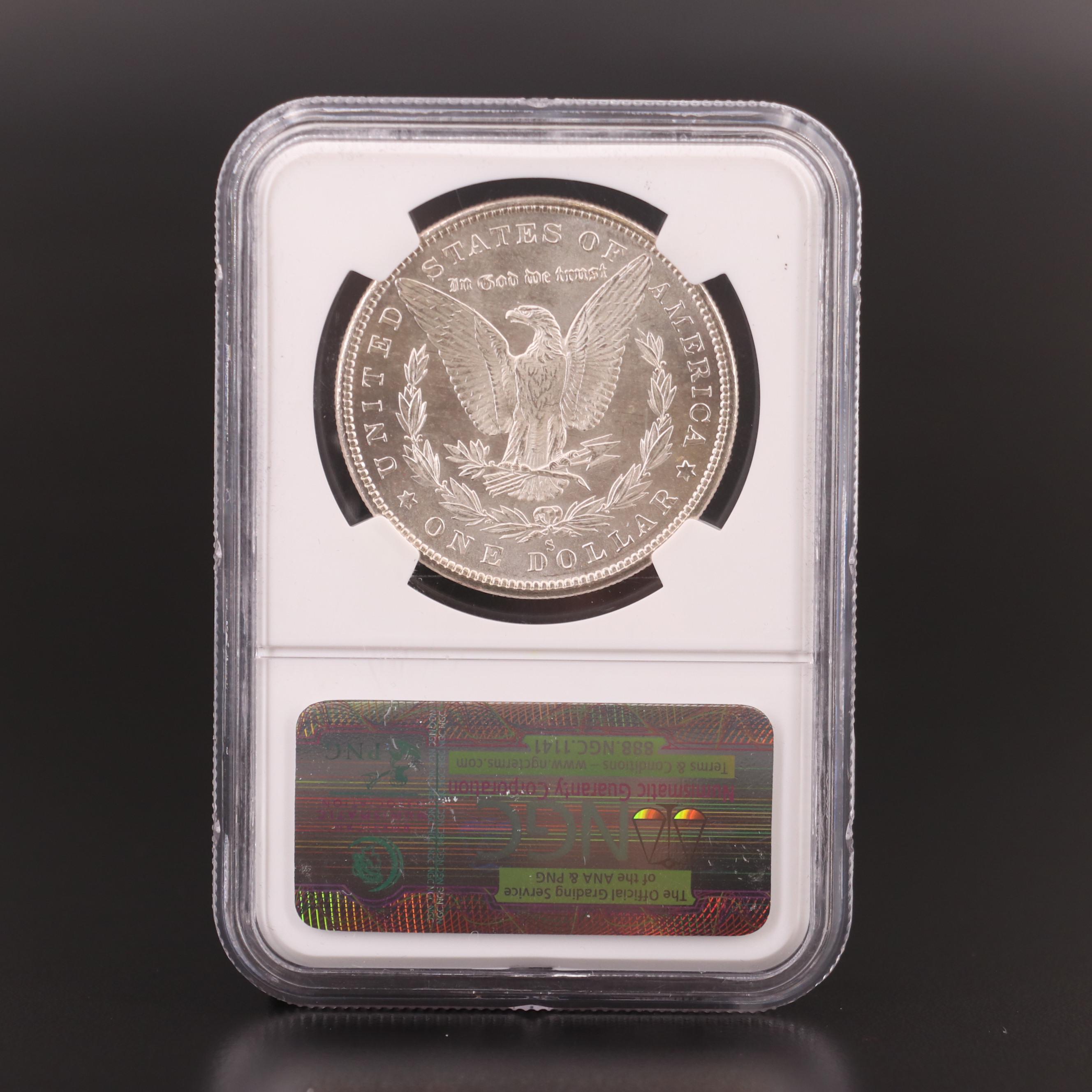 NGC MS63 1880-S Morgan Silver Dollar