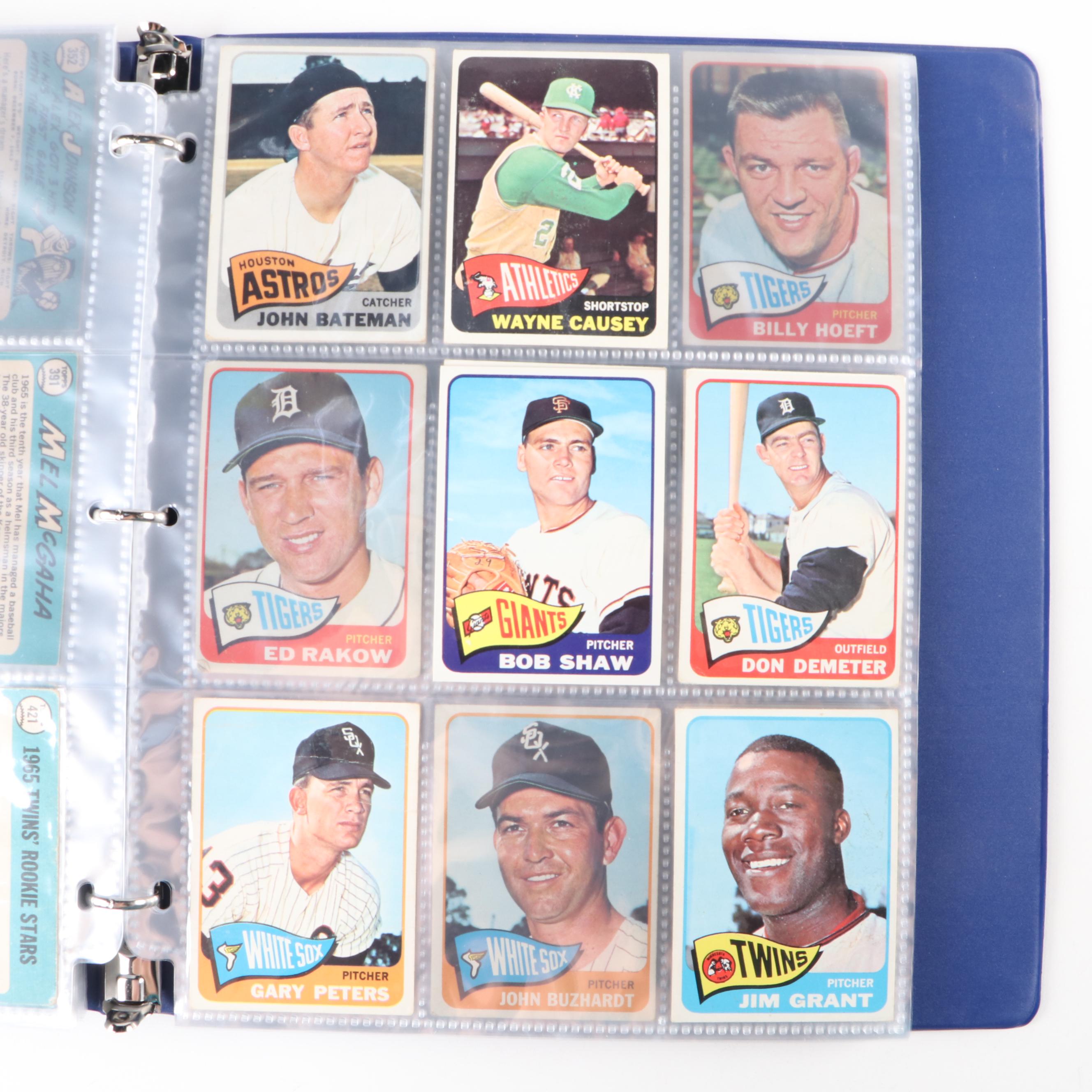 1965 Topps Baseball Cards with Ron Santo, Warren Spahn and More