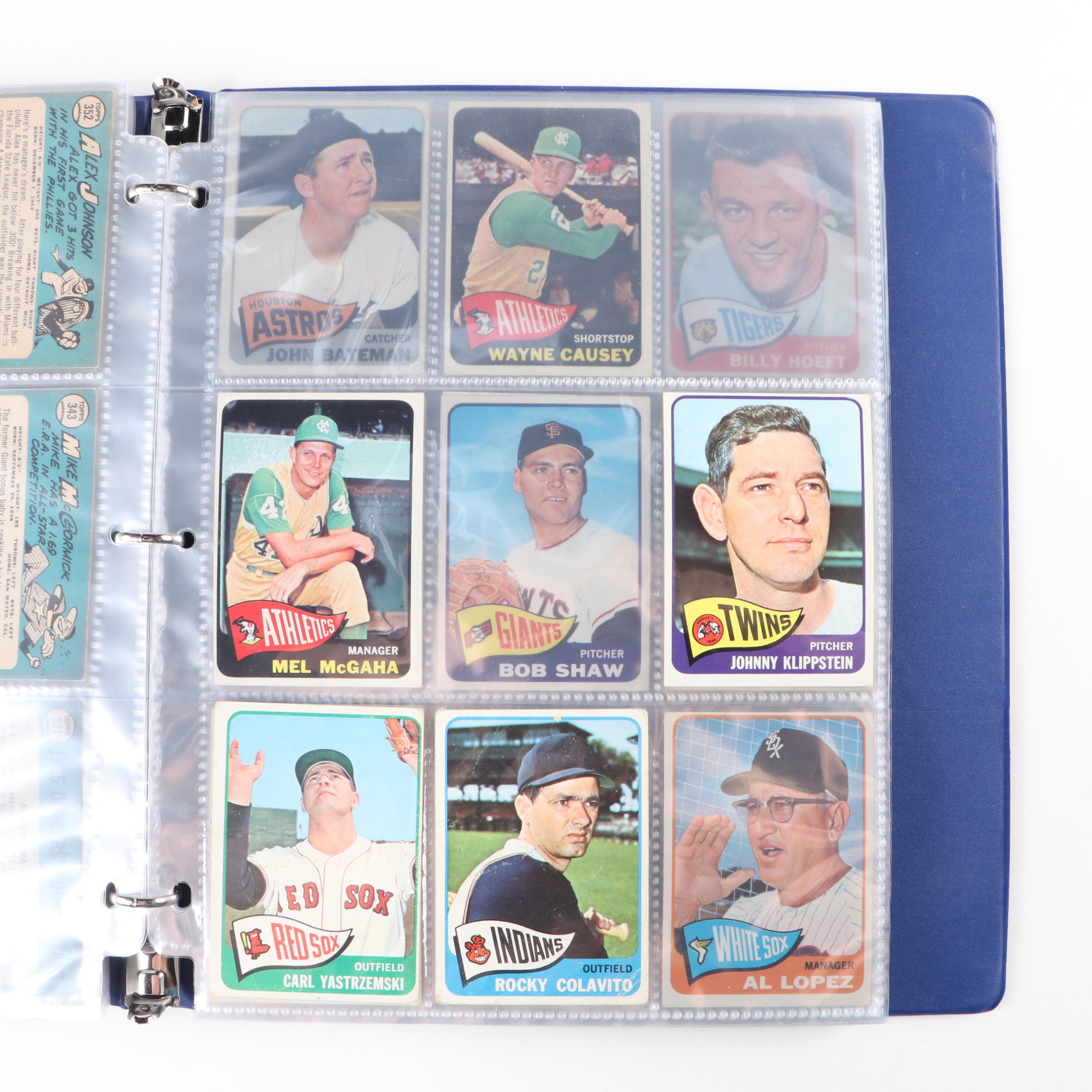 1965 Topps Baseball Cards with Ron Santo, Warren Spahn and More