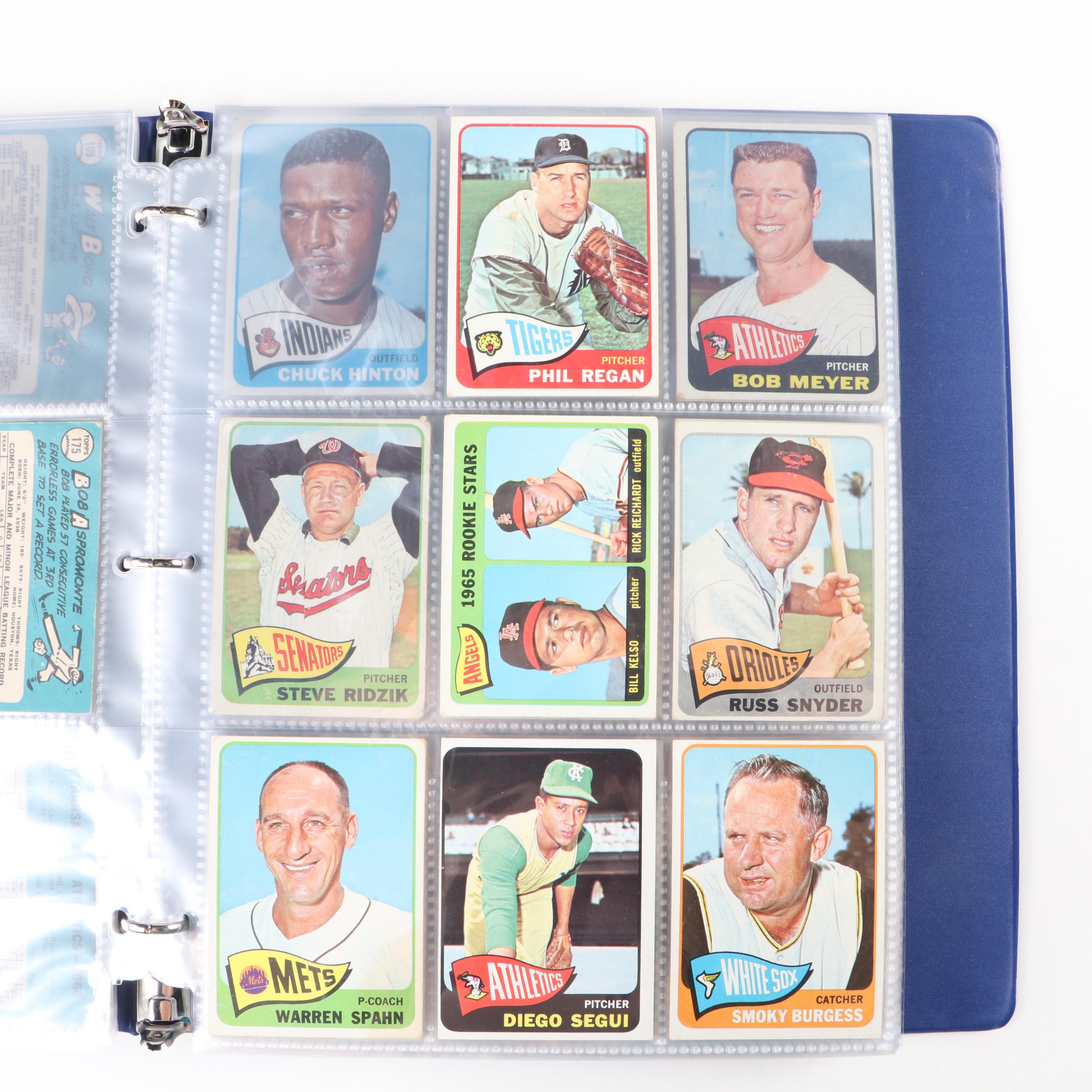 1965 Topps Baseball Cards with Ron Santo, Warren Spahn and More