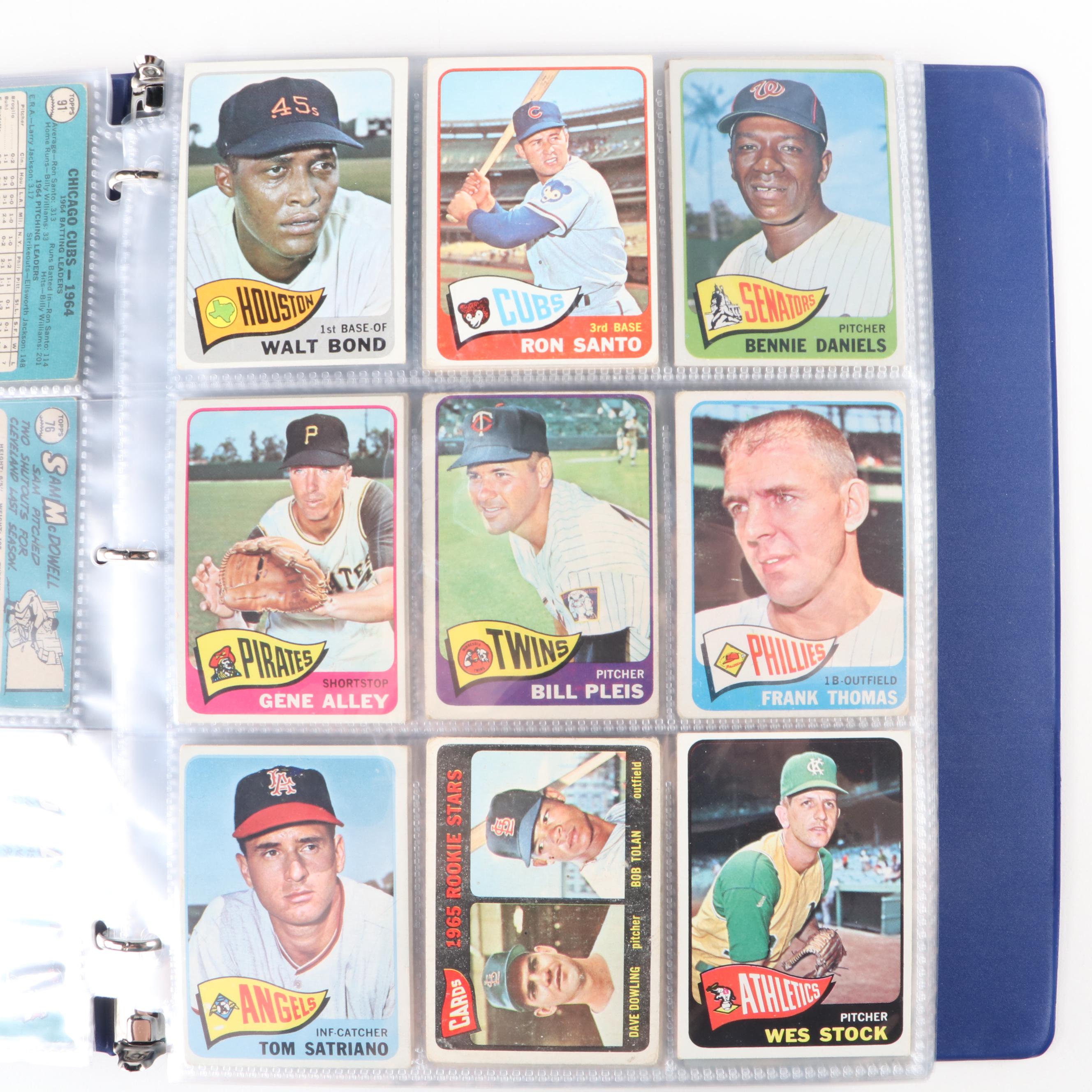 1965 Topps Baseball Cards with Ron Santo, Warren Spahn and More