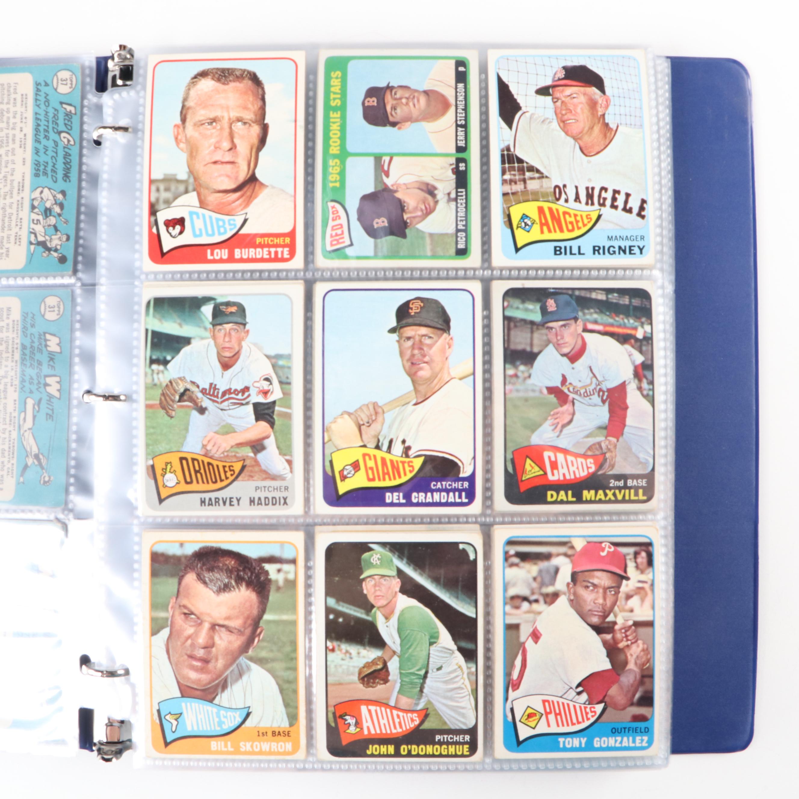 1965 Topps Baseball Cards with Ron Santo, Warren Spahn and More