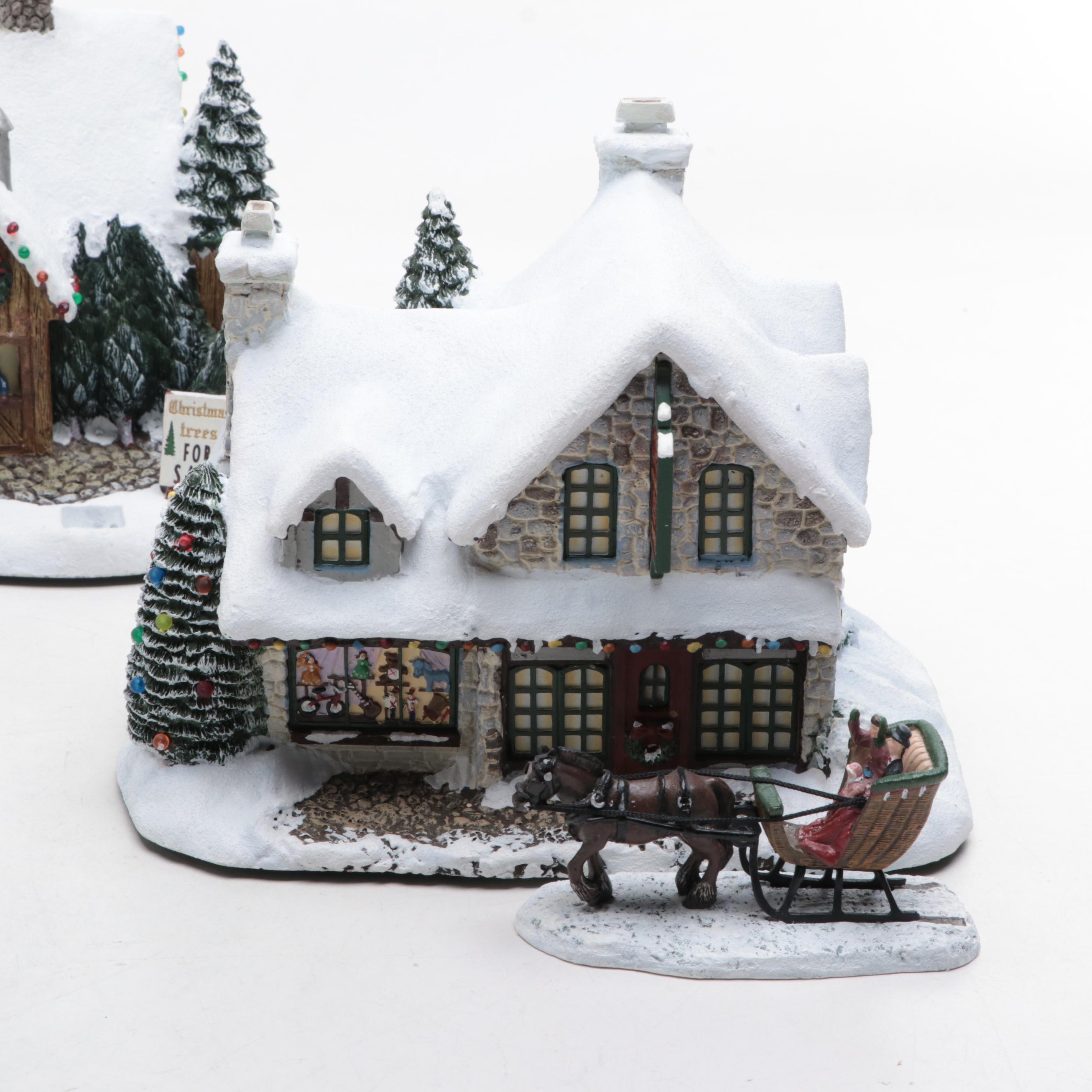 Thomas Kinkade's "Hawthorn Village" Village Christmas Collection Figurines