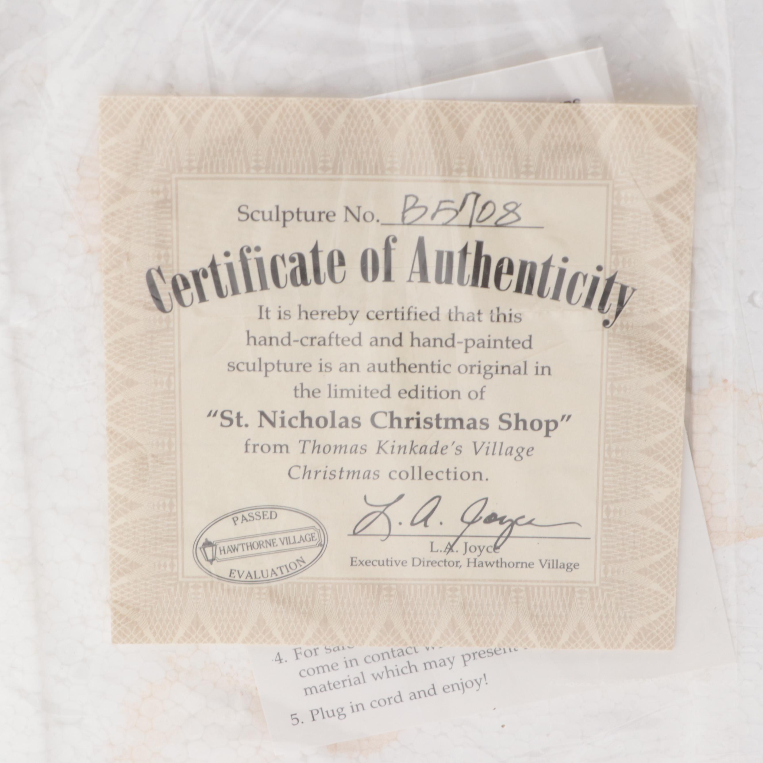 Thomas Kinkade's "Hawthorn Village" Village Christmas Collection Figurines