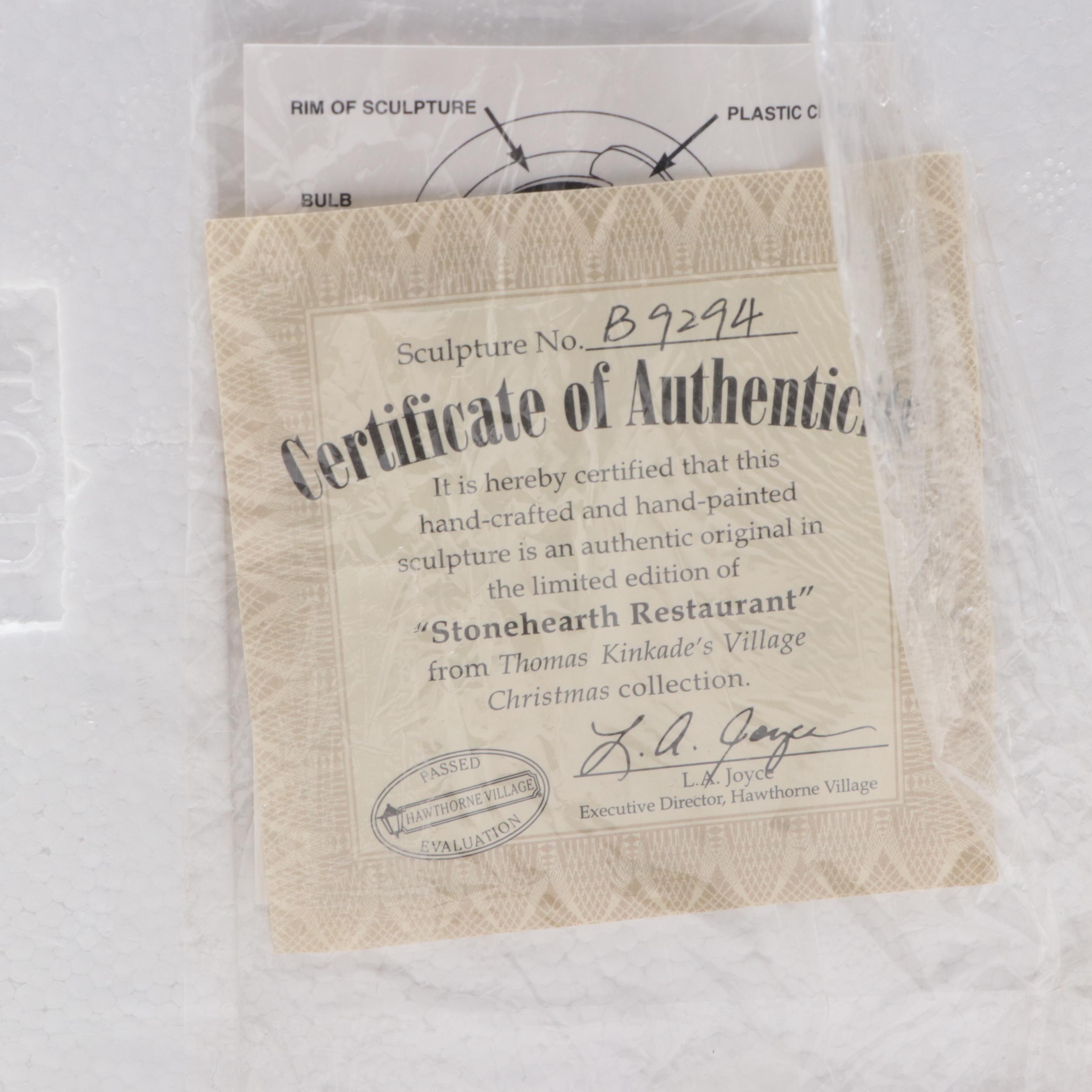 Thomas Kinkade's "Hawthorn Village" Village Christmas Collection Figurines