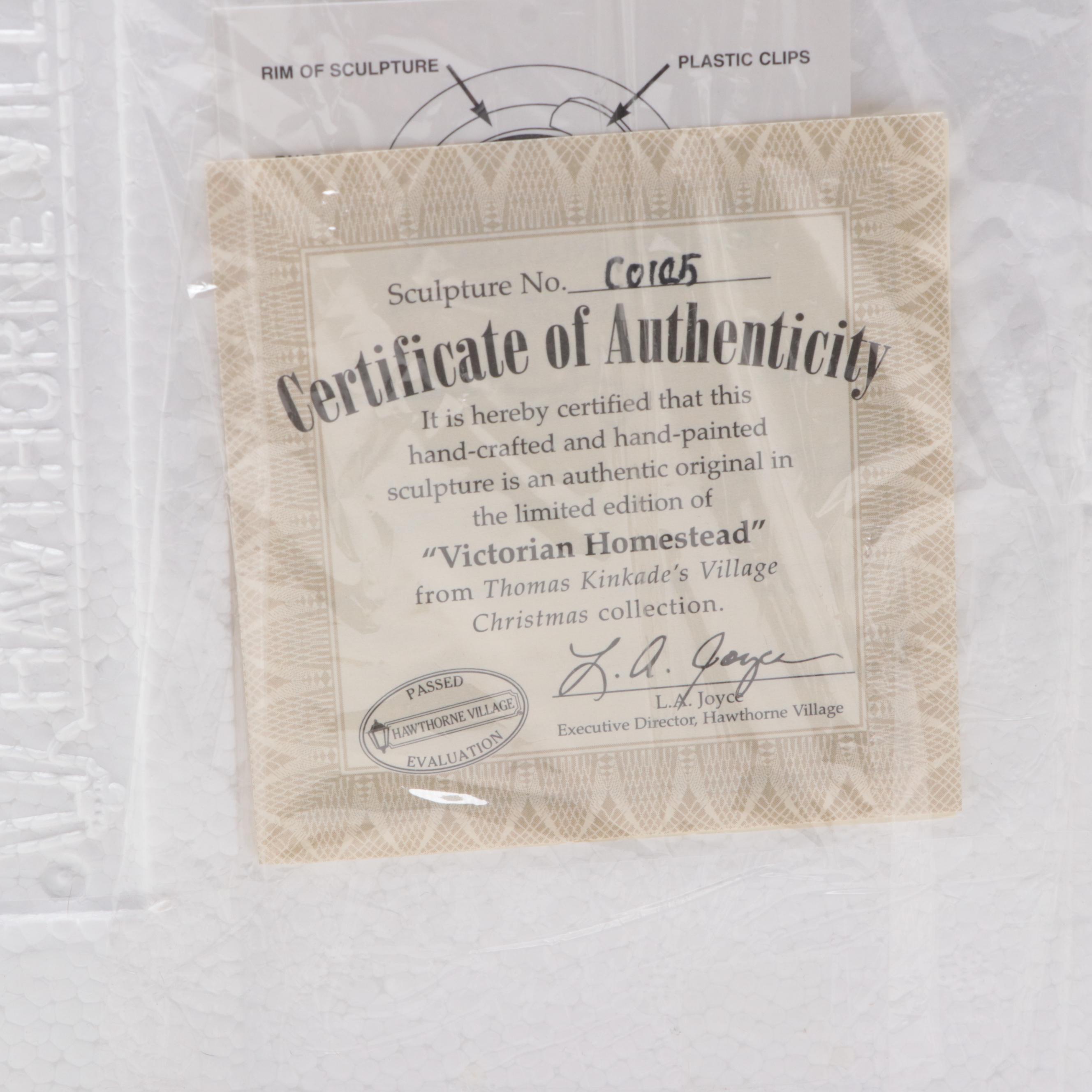 Thomas Kinkade's "Hawthorn Village" Village Christmas Collection Figurines