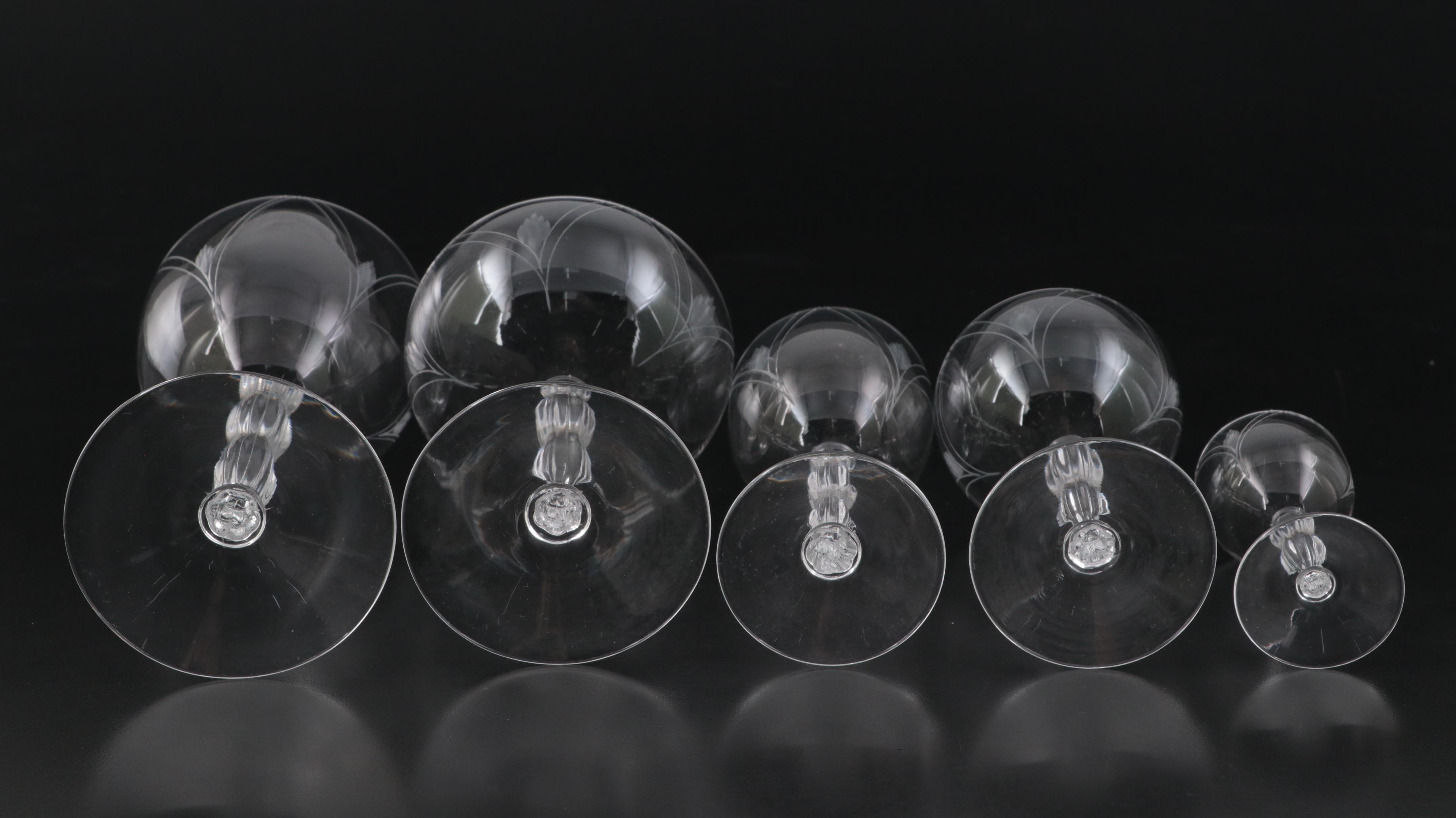 Fostoria "Heraldry" Cut Glass Stemware, 1935-1969